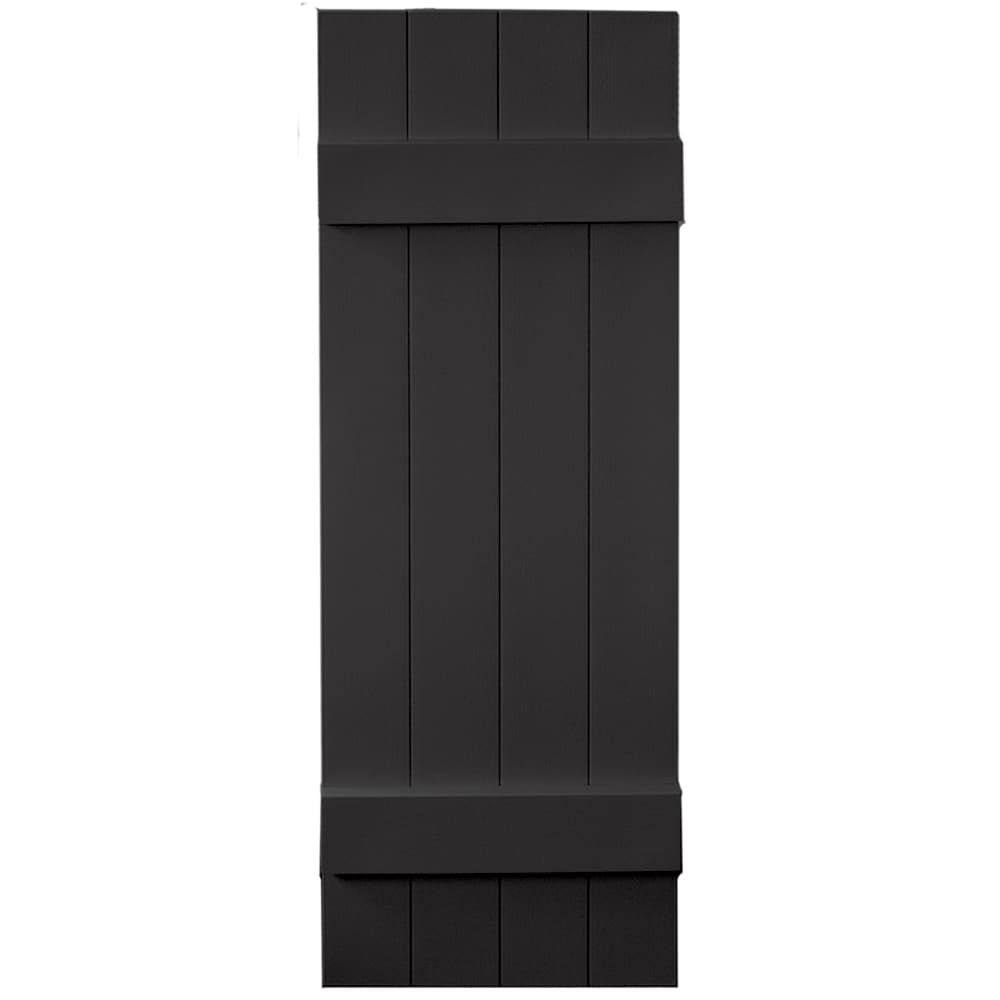 Vantage V6831443002 13.875-in W x 42.875-in H Black Board and batten Exterior Shutters ( 1 -Pack )
