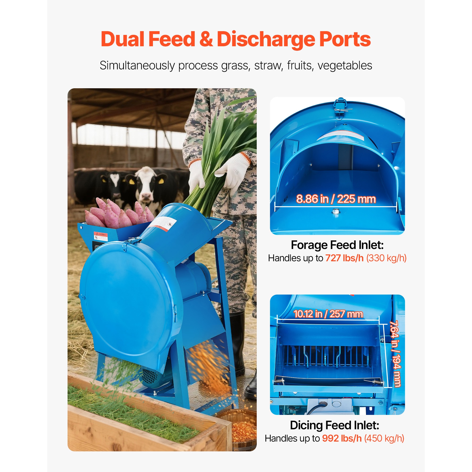 VEVOR SCJGFSJSJSCF15746V1 Electric-Leaf-Mulchers - View #4