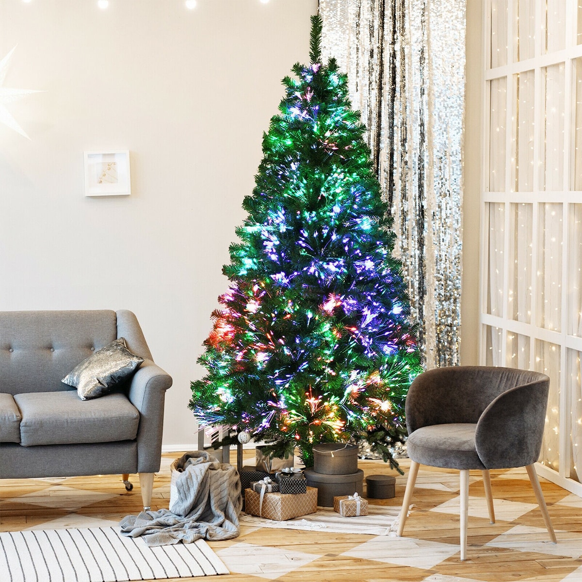 WELLFOR CM-HJY-23733US Artificial-Christmas-Trees - View #3