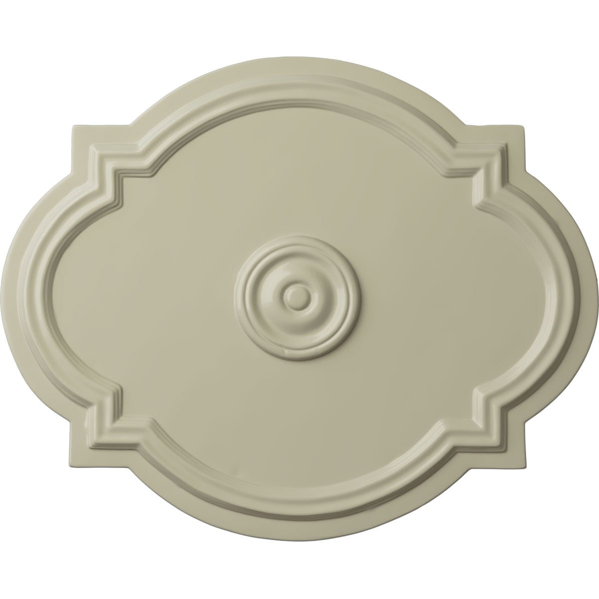 Ekena Millwork CM21WACYF Waltz 17.375-in W x 21.25-in L Painted Clear Yellow Polyurethane Whole Ceiling Medallion