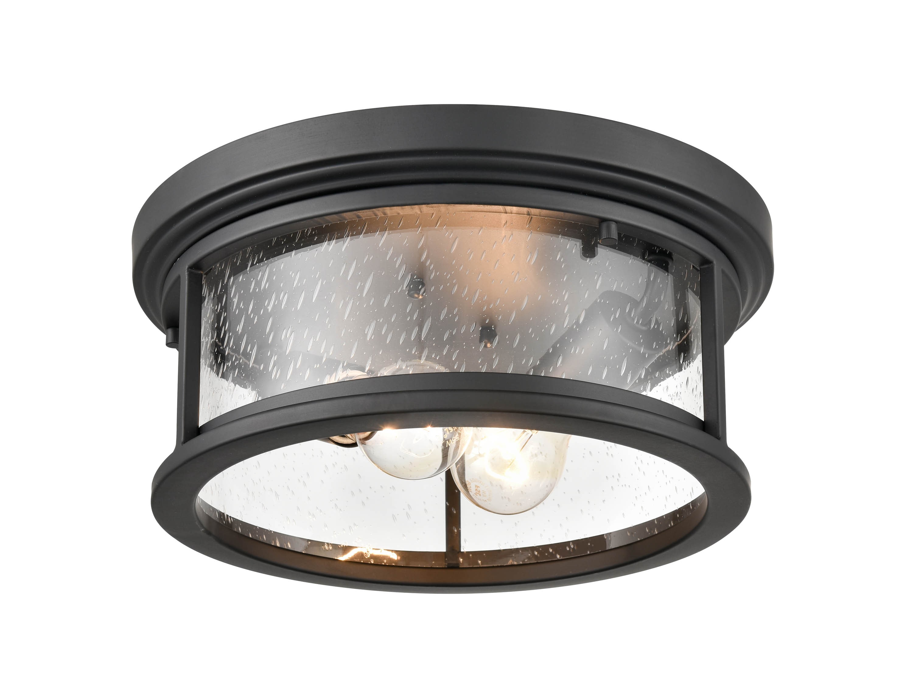 Millennium Lighting Bresley 1-Light 12-in Black Indoor/Outdoor Flush ...