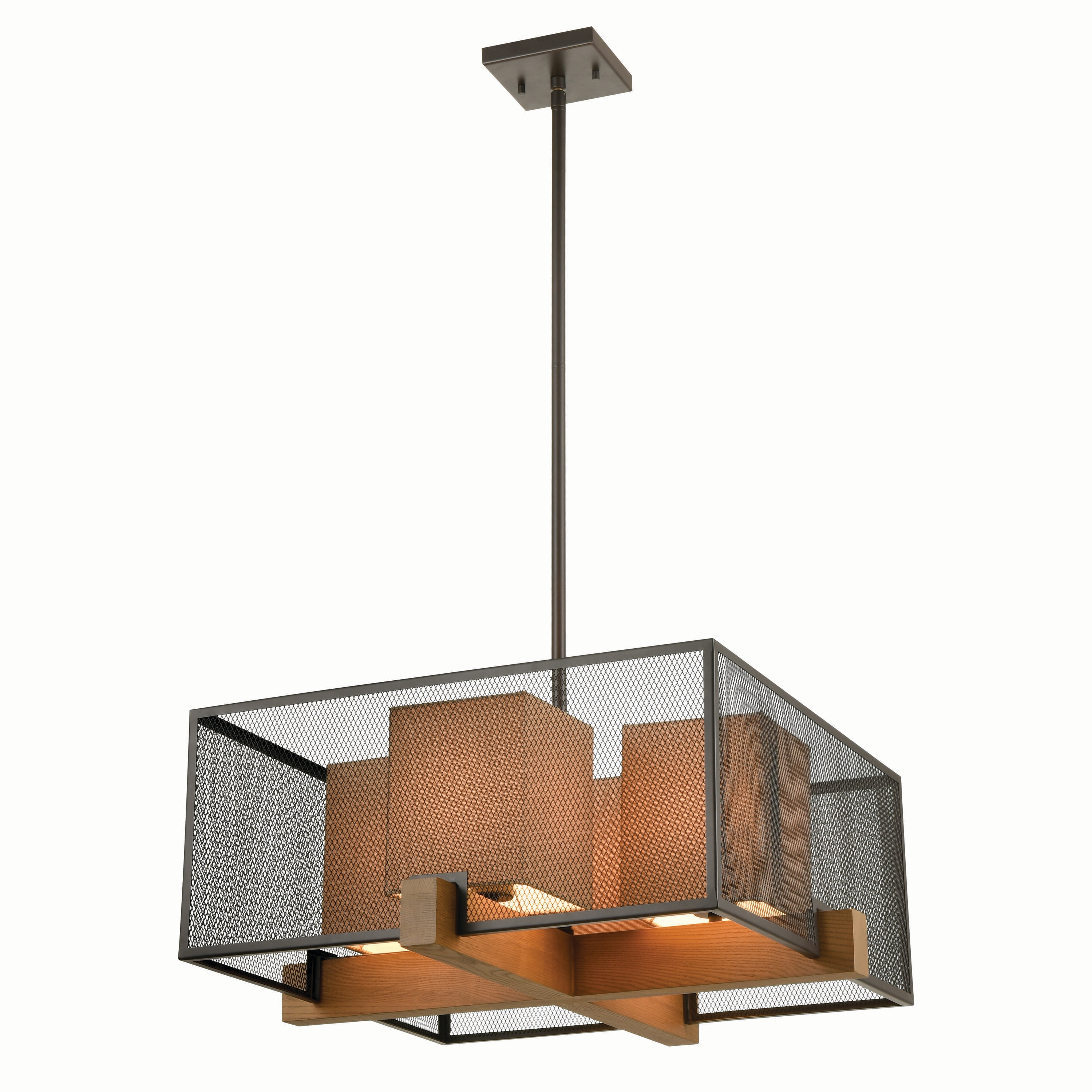 Westmore by ELK Lighting LWCH-210211085 Structure 4-Light Oil Rubbed Bronze Transitional Dry rated Chandelier