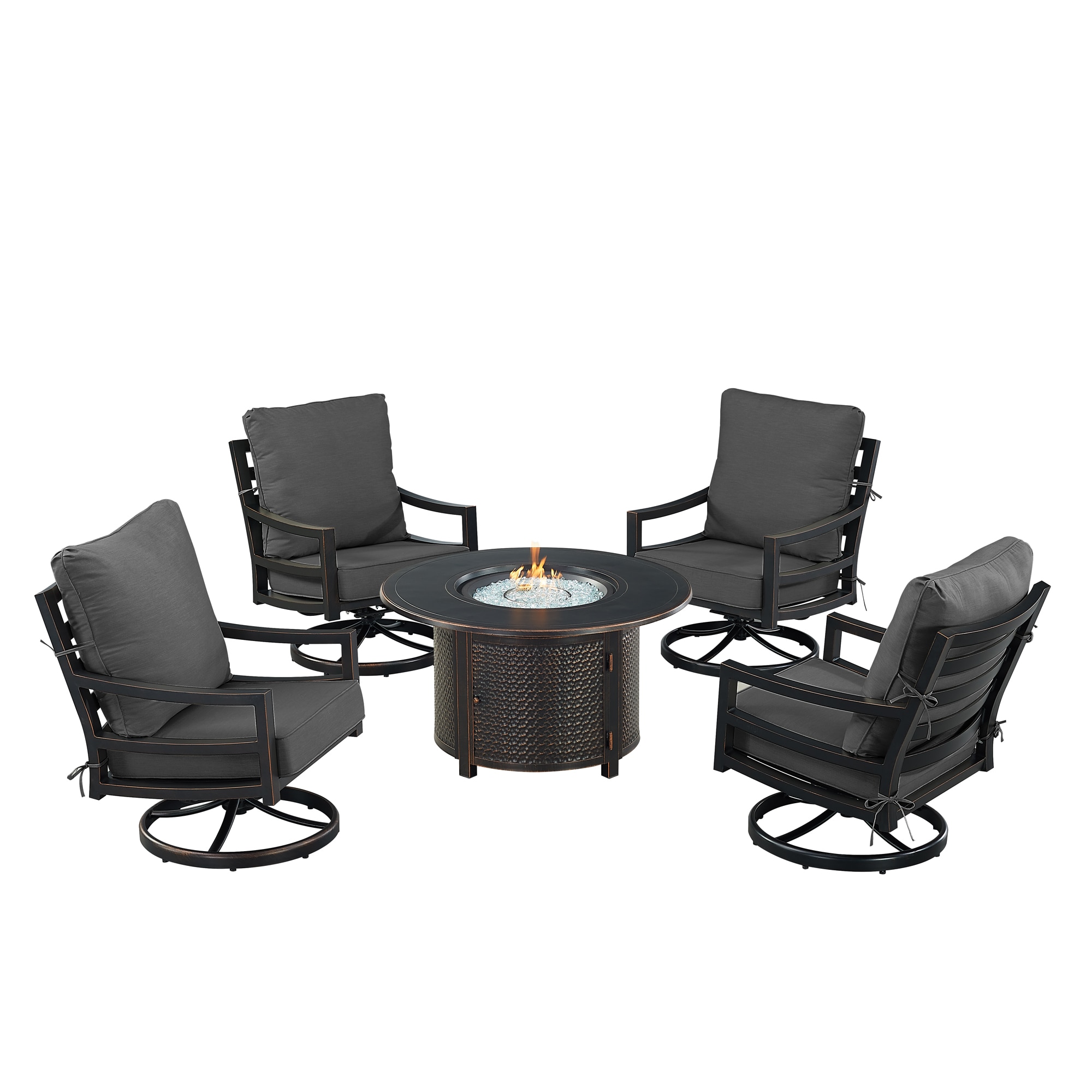 Oakland Living HUDSON4CHMATERABKCU Patio-Conversation-Sets - View #2