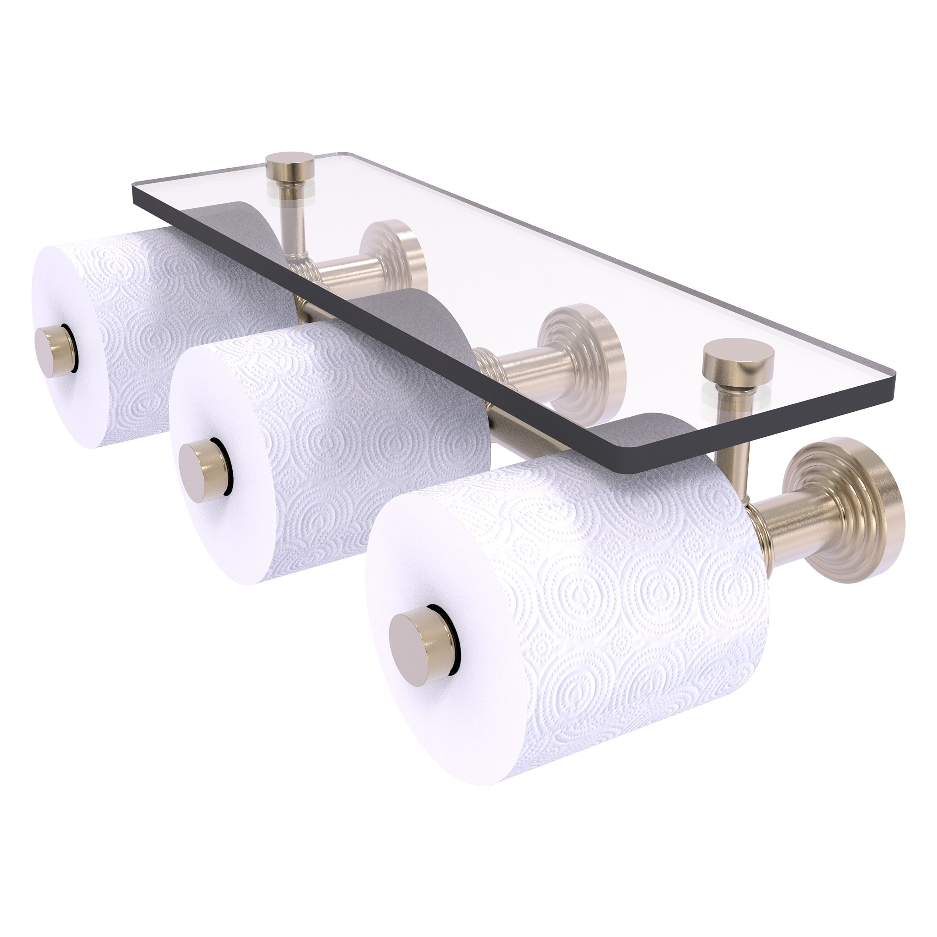 Allied Brass WP-35-3S-PEW Waverly Place Antique Pewter Wall mount Double post Toilet Paper Holder 3 -Rolls