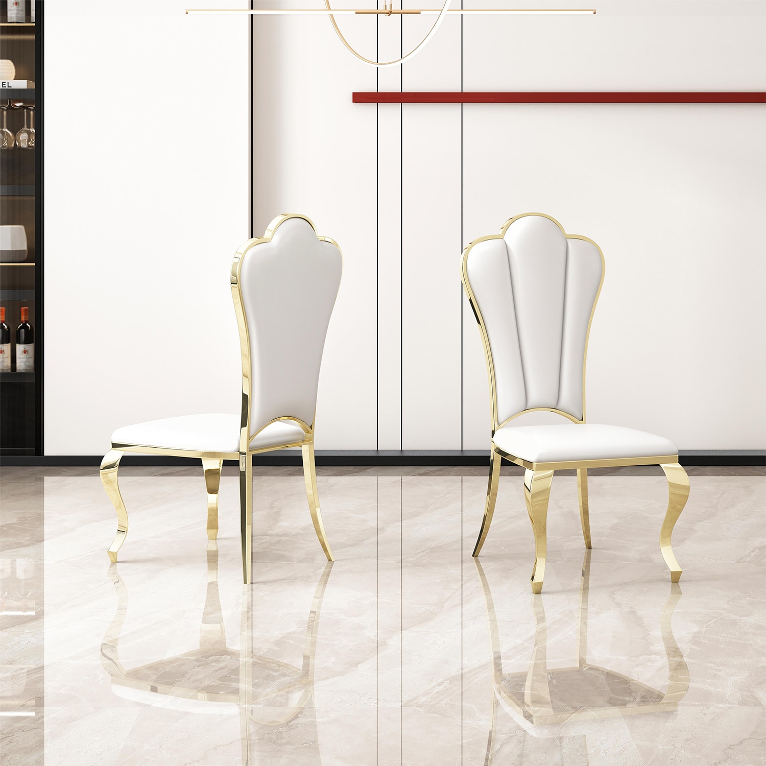 SINOFURN SYA010291BN White Rustic Dining Room Set with