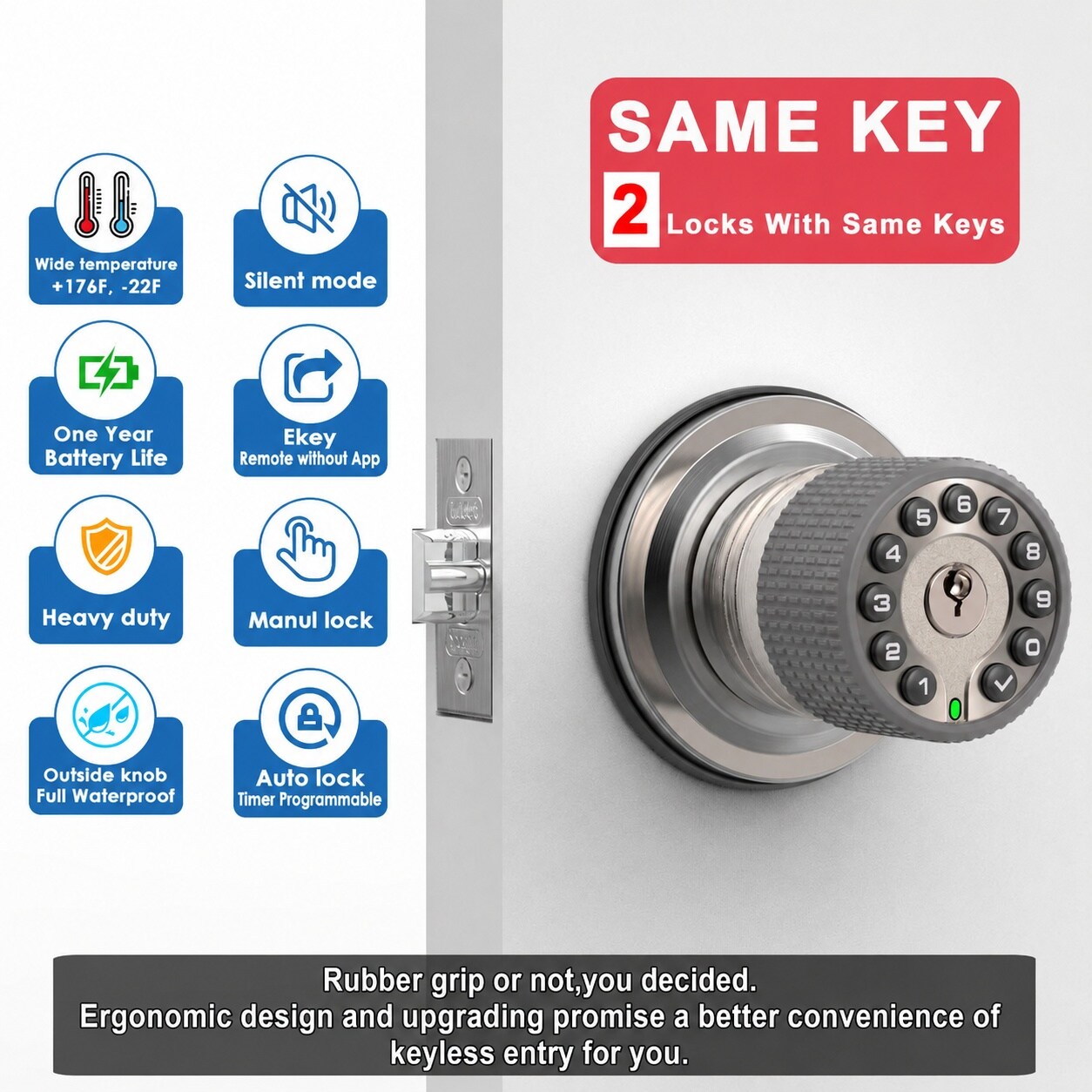 Afoxsos LAF0719F490 Electronic-Door-Locks - View #3