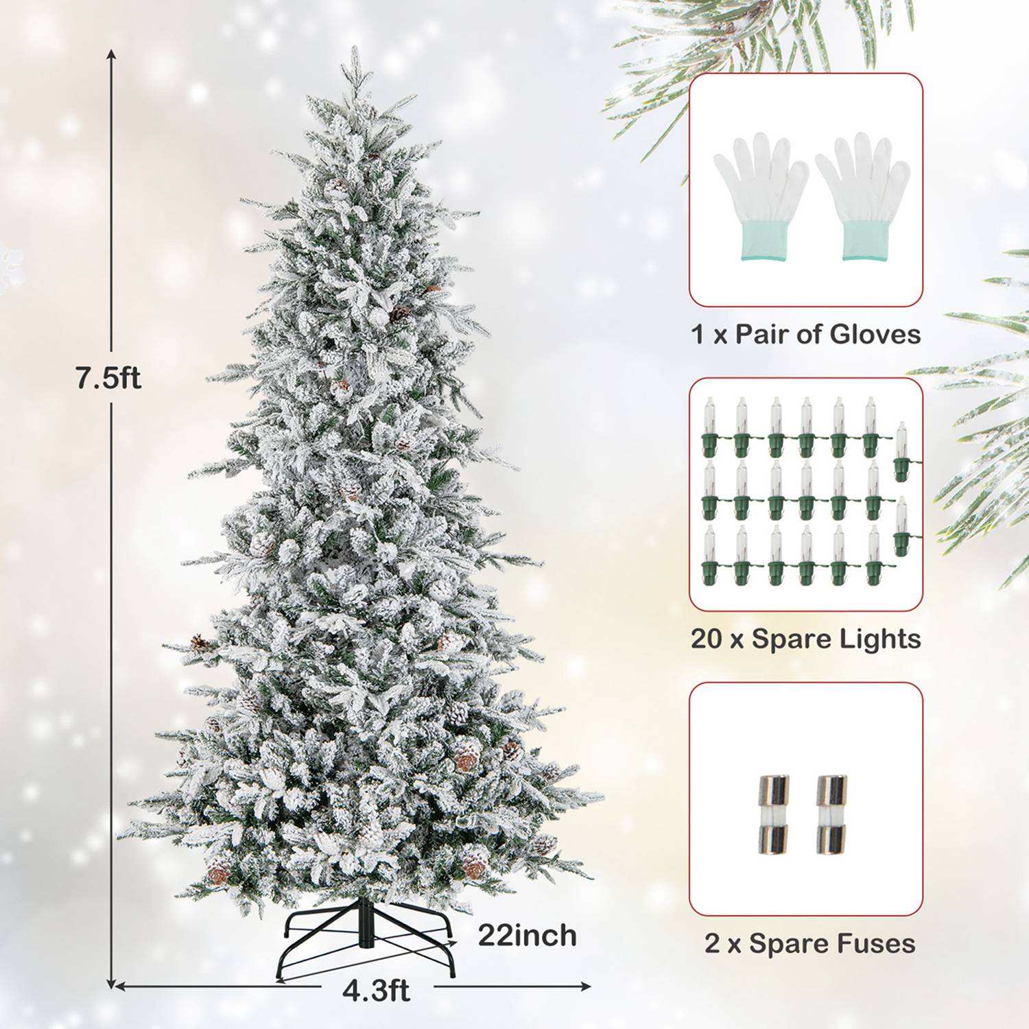 Costway CSHY000498 Artificial-Christmas-Trees - View #4