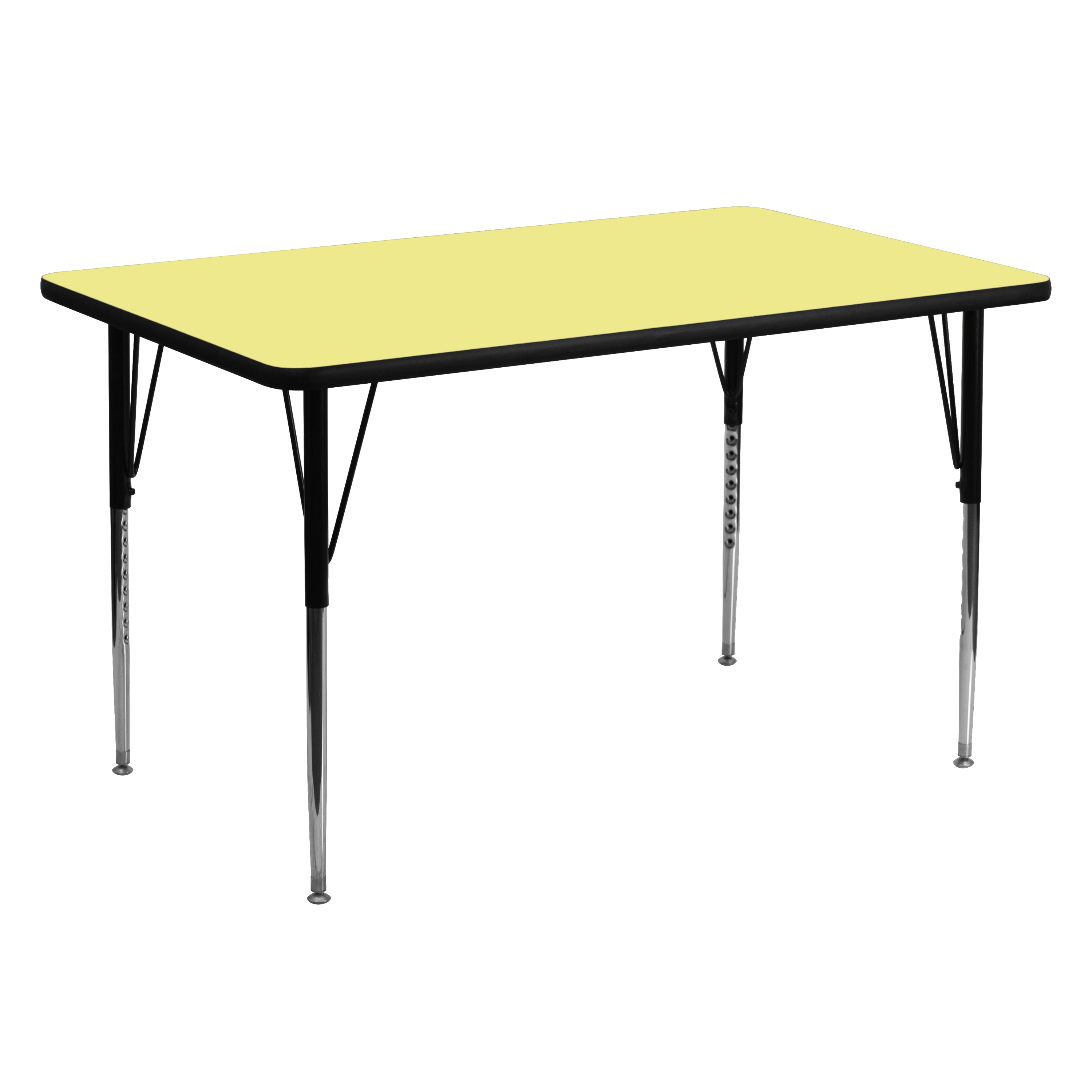 Flash Furniture 847254023139 Yellow Rectangular Kid's Play Table