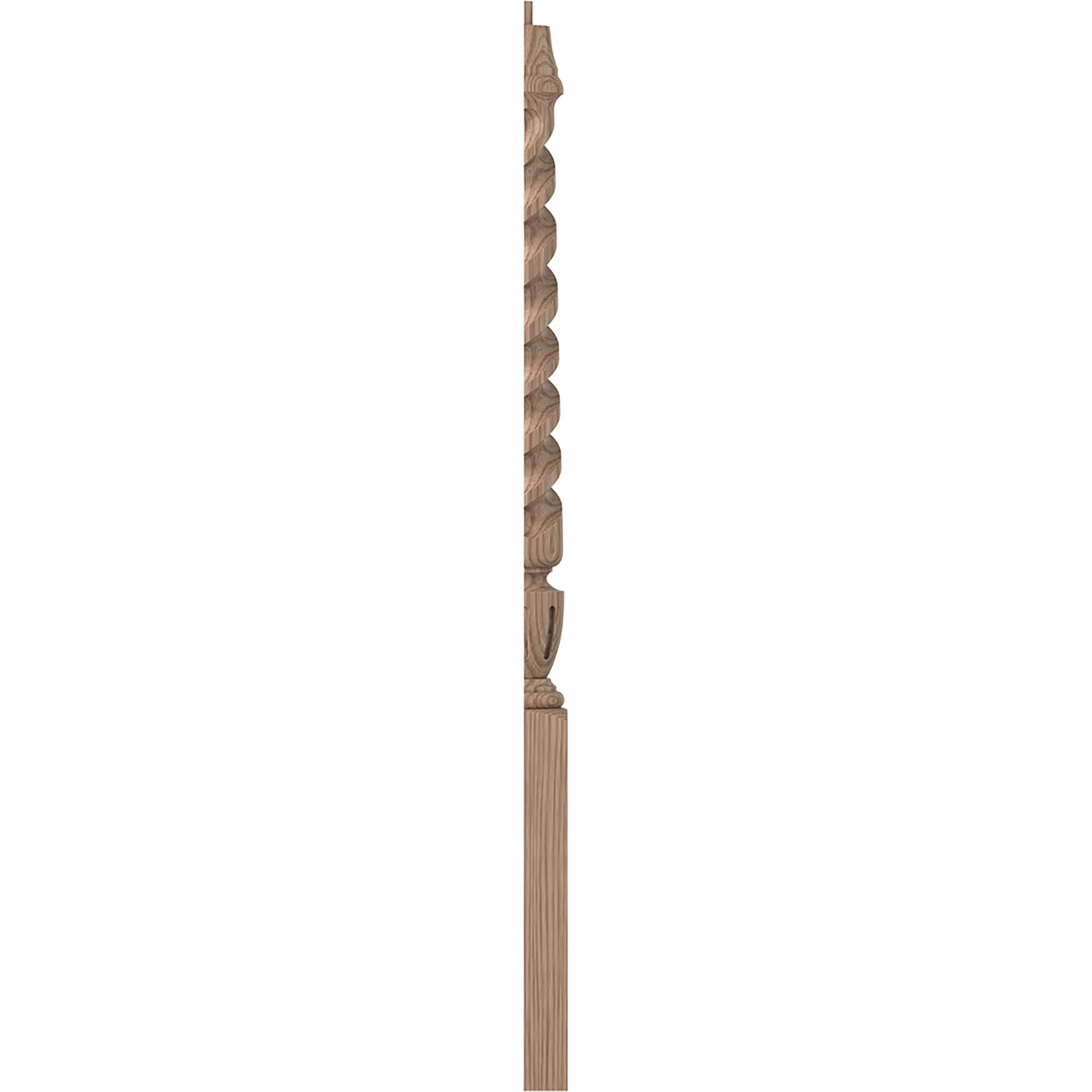 L.J. Smith Stair Systems LJT-3010 1-2-HK 3.5-in x 43-in Unfinished Hickory Stair Newel Post