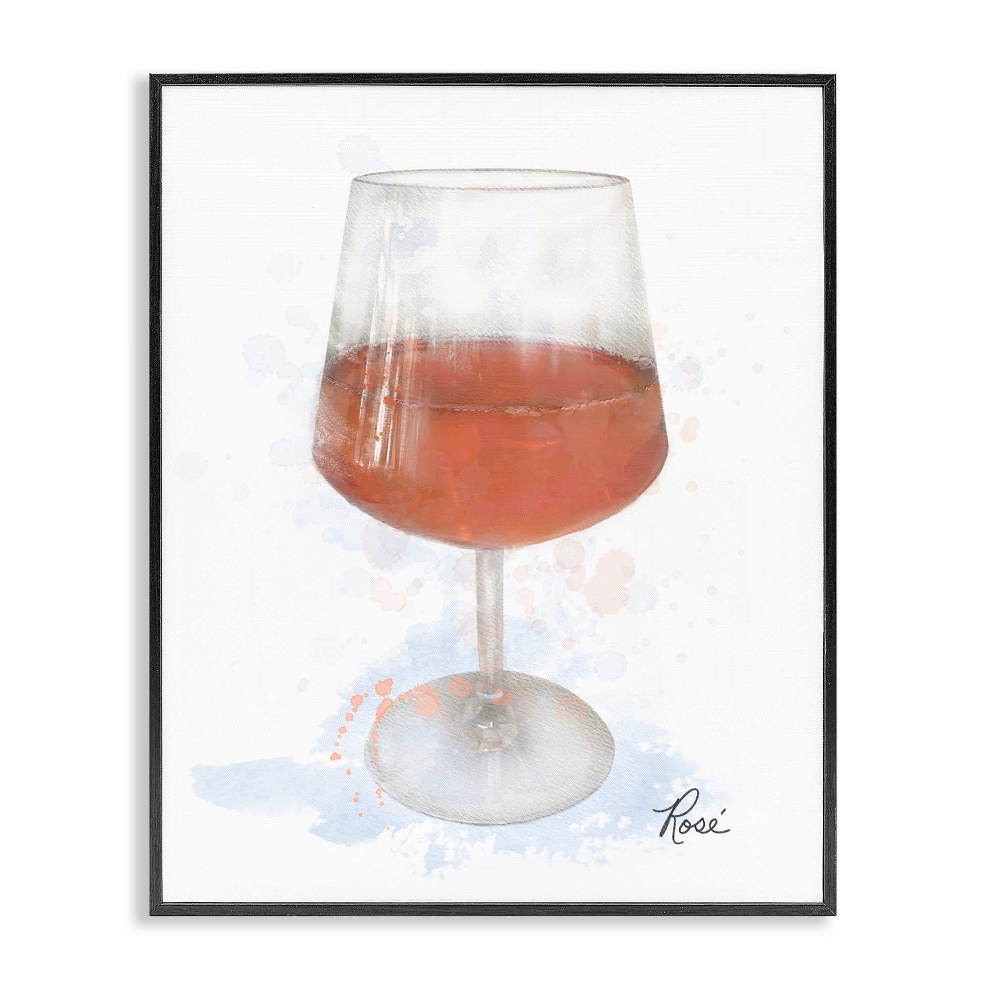 Stupell Industries BS-513-FR-11X14 Modern Rosé in Glass Black Framed Giclee Art By Matthew Piotrowicz 11 x 14