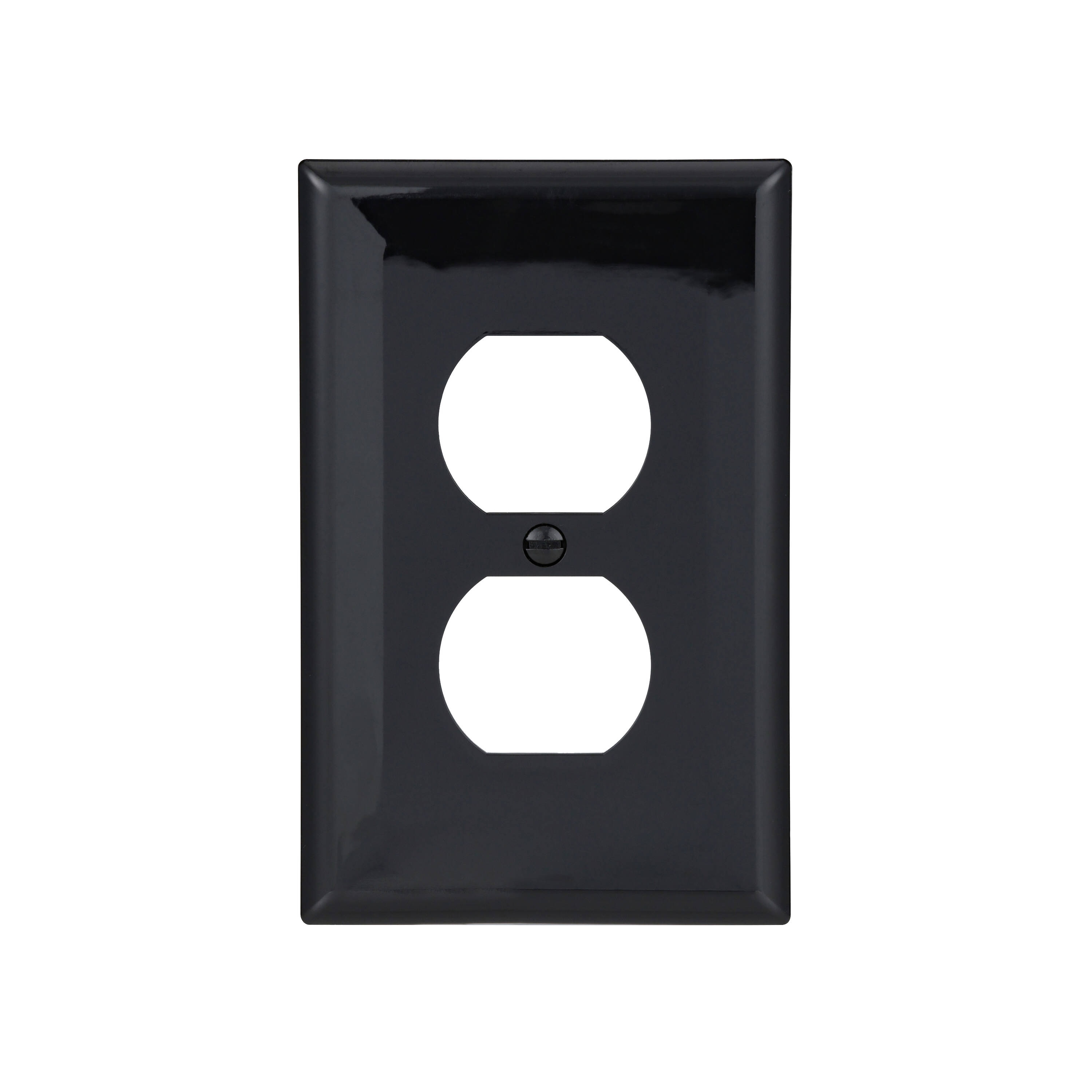 Eaton PJ8BK-10-LW 1 -Gang Midsize Size Black Polycarbonate Indoor Duplex Wall Plate 10 -Pack