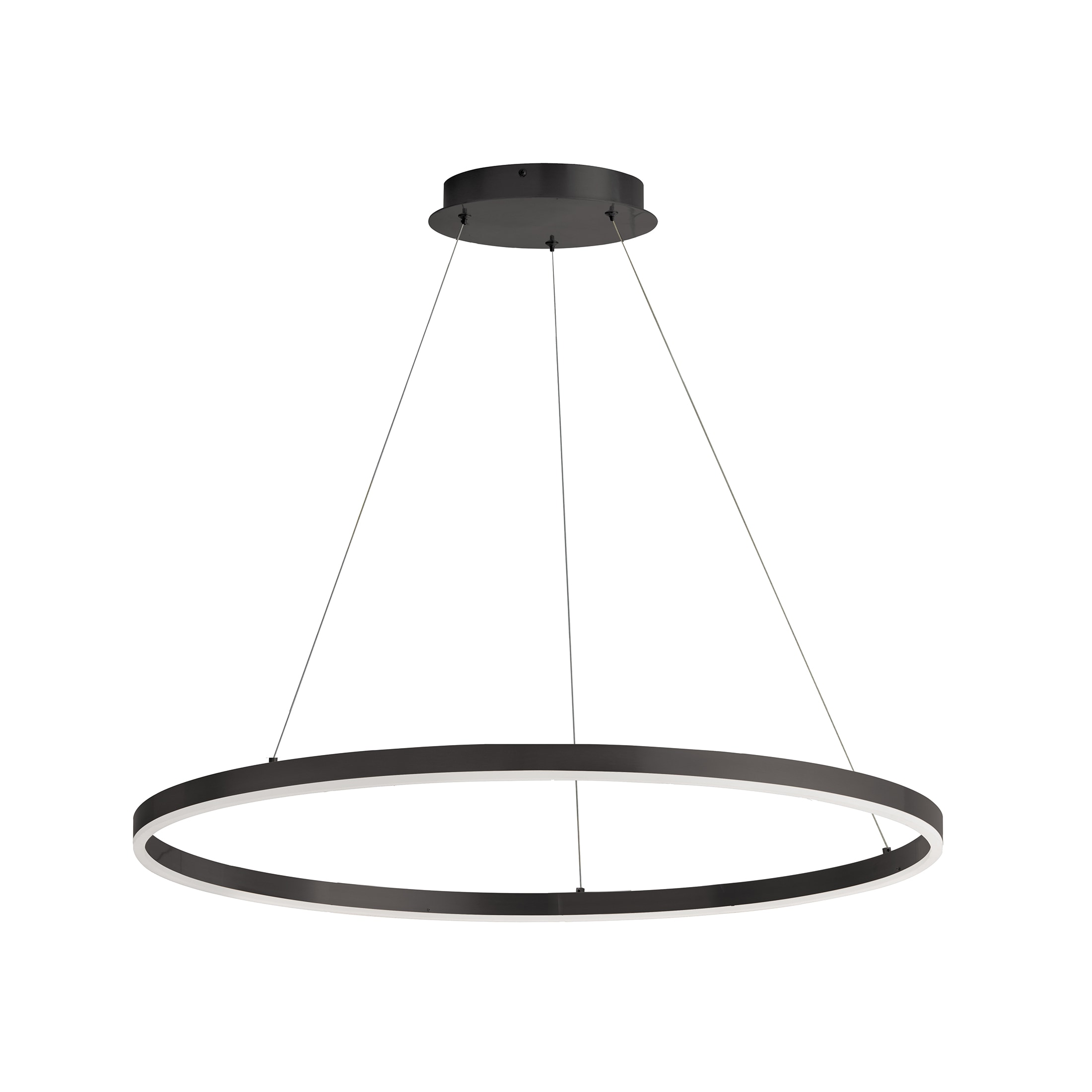 Dainolite CIR-3263C-MB Circulo 1 -Light Matte Black Modern/contemporary Integrated LED For Use in Bathrooms, Bedrooms, Dining Rooms, Foyers, Kitchens, Living Rooms Chandelier