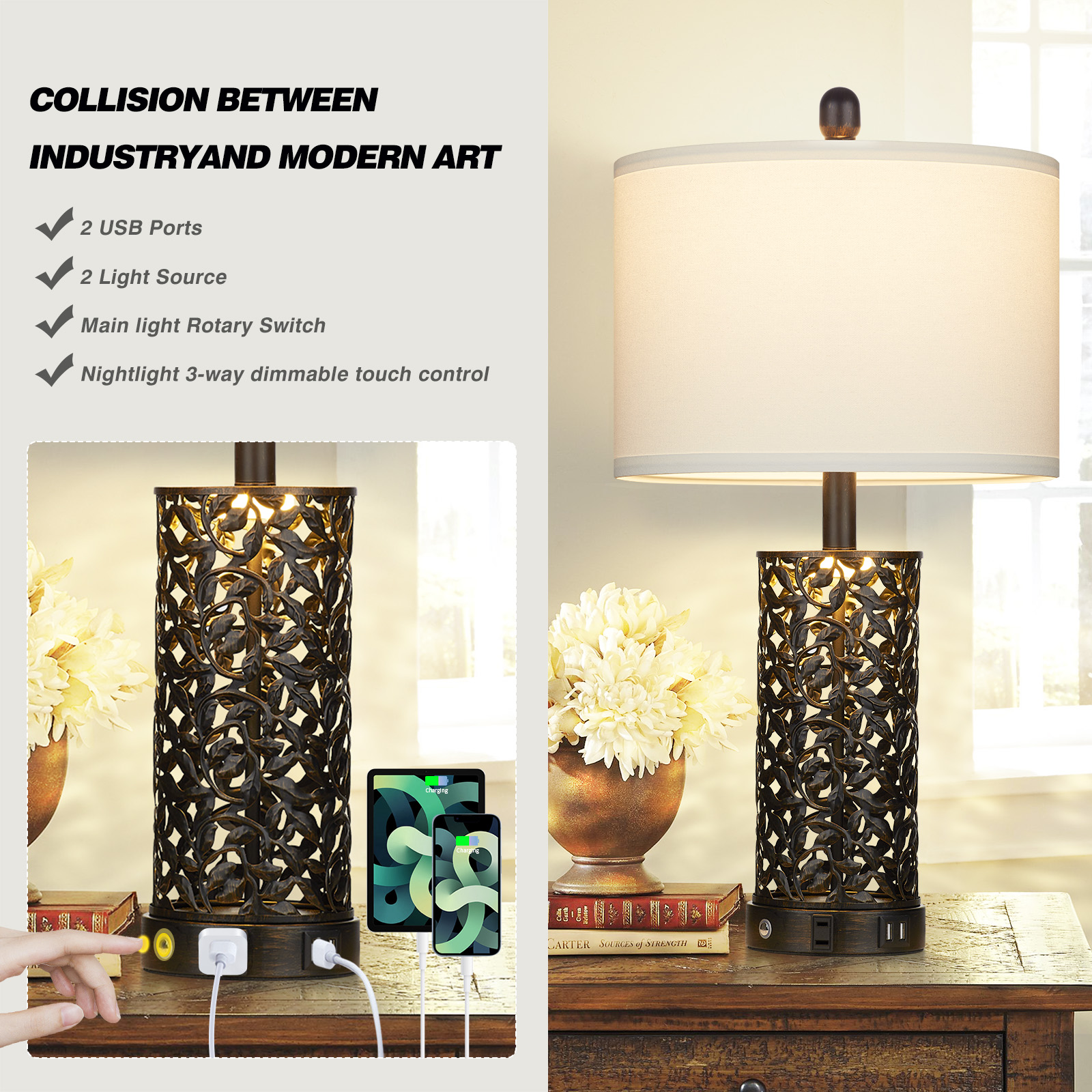 UrFurnishings TD-221 Table-Lamps - View #6