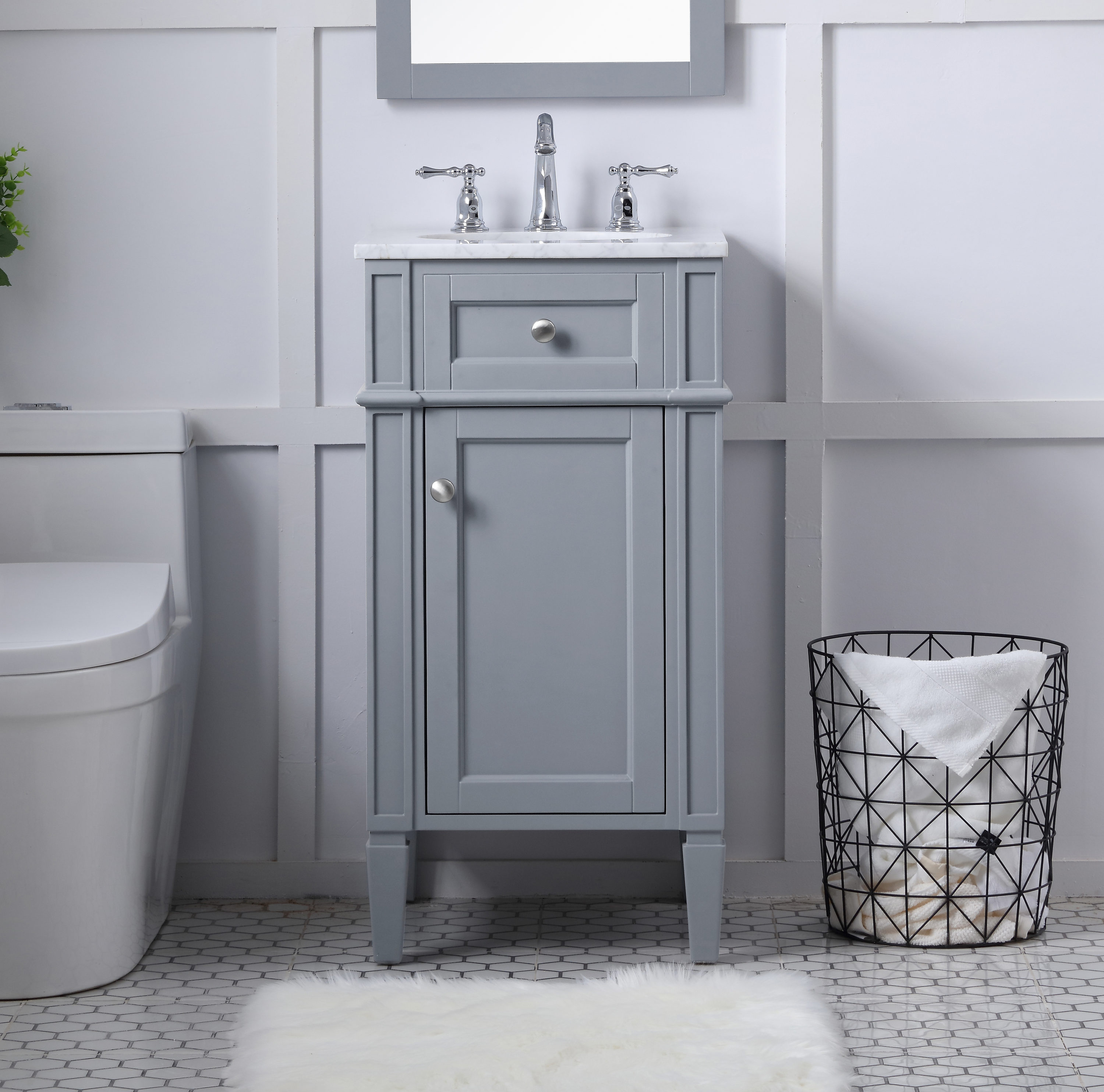 Elegant Decor HF37554GR Bath-Vanity-Combo - View #2
