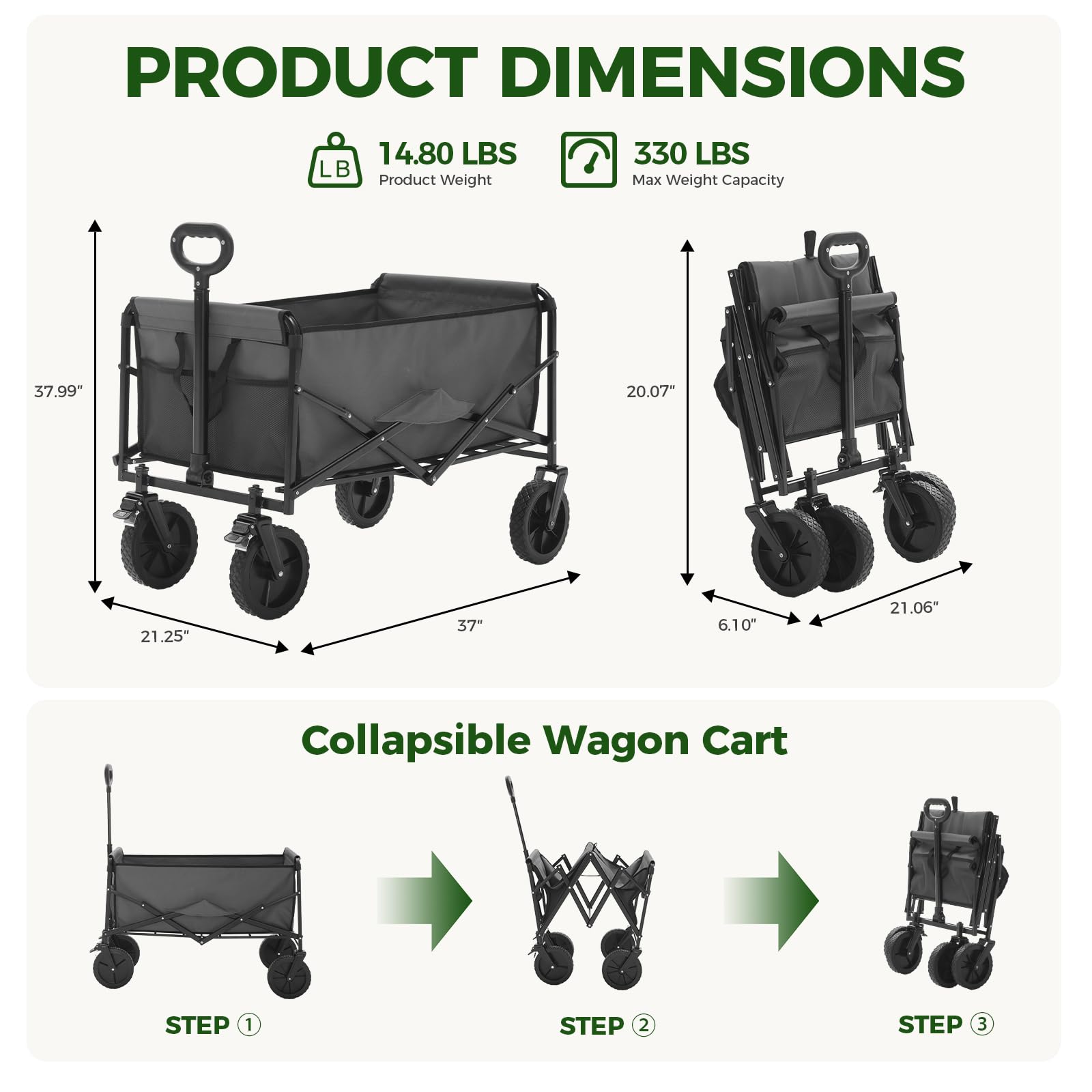 Haysky LSRY-22CZ-7GY Yard-Carts - View #3