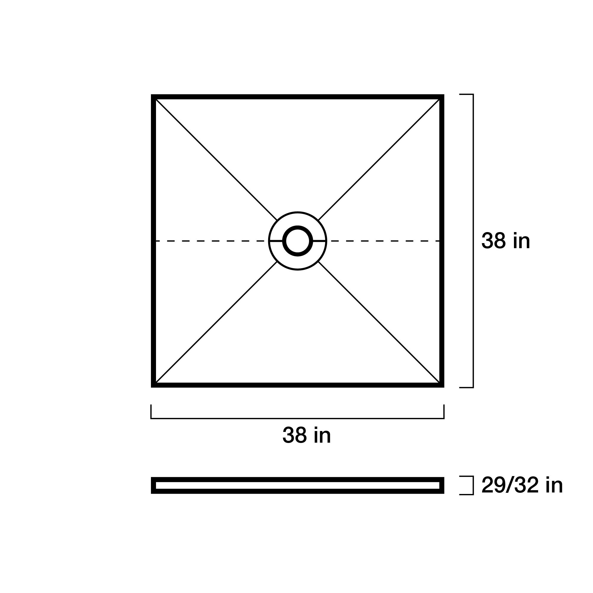 Schluter Systems Kerdi-Shower-Tray-Thin 38-in X 38-in Center KST965BF ...