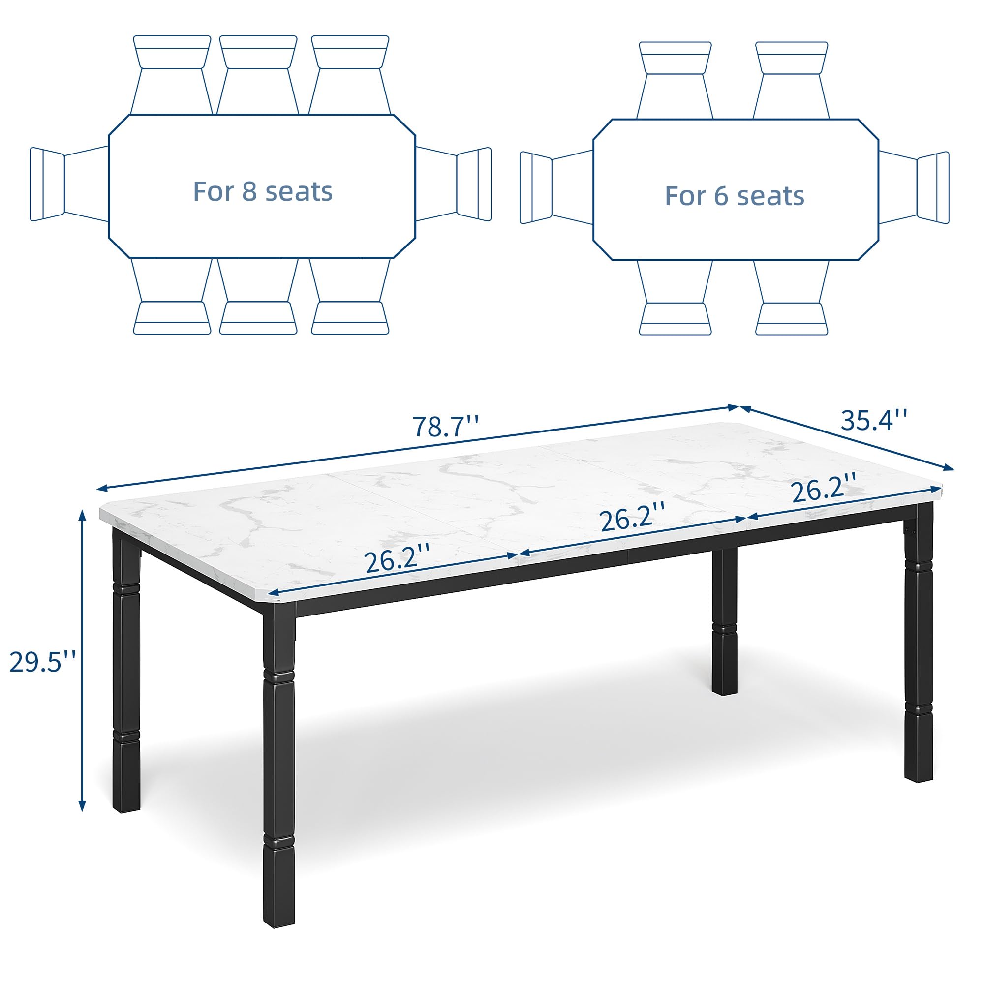 IdealHouse C8B-DMAC-IPW65VRF4 Dining-Tables - View #2