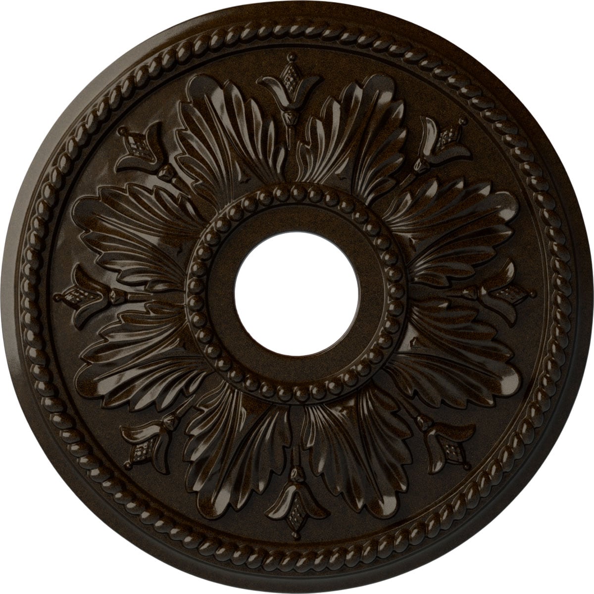 Ekena Millwork CM18ED1BZS Edinburgh 18.125-Inches W x 18.125-Inches L Painted Bronze Polyurethane Whole Ceiling Medallion
