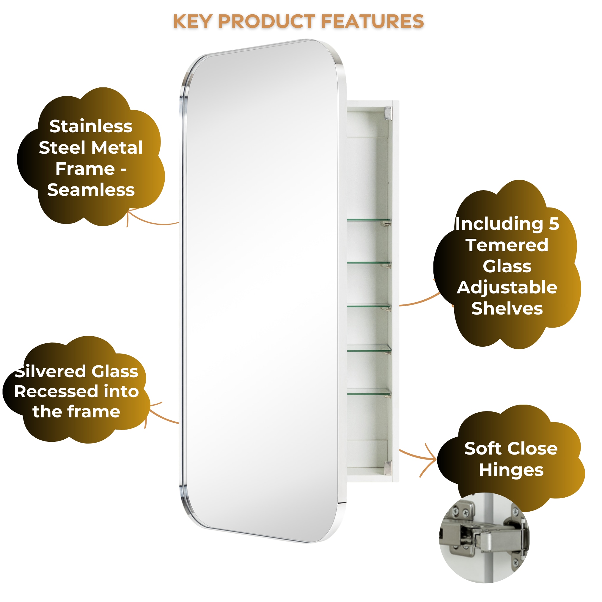 TEHOME GC-XB0019 Bathroom-Medicine-Cabinets - View #5