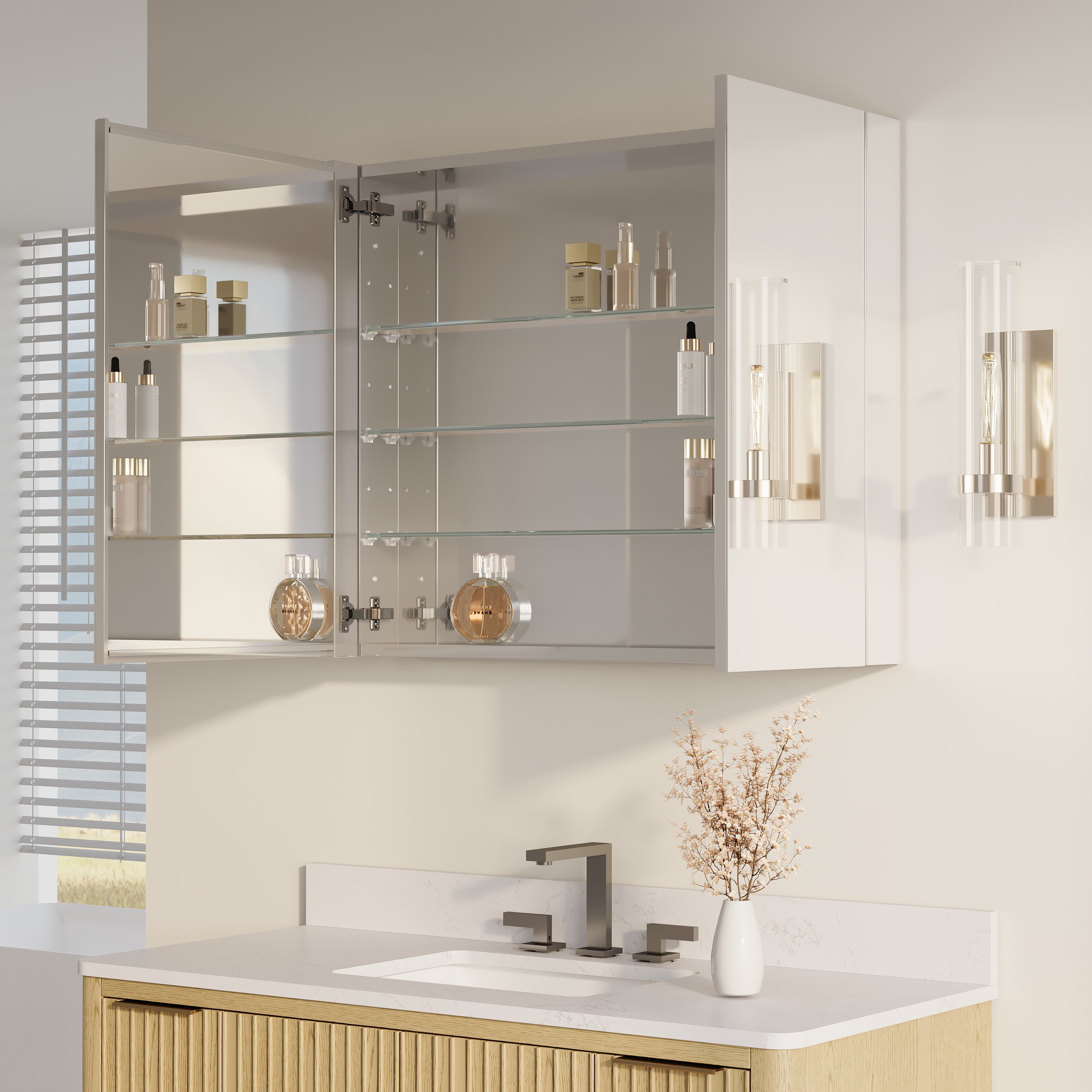 WELLFOR DH-MMC1930-BL Bathroom-Medicine-Cabinets - View #2
