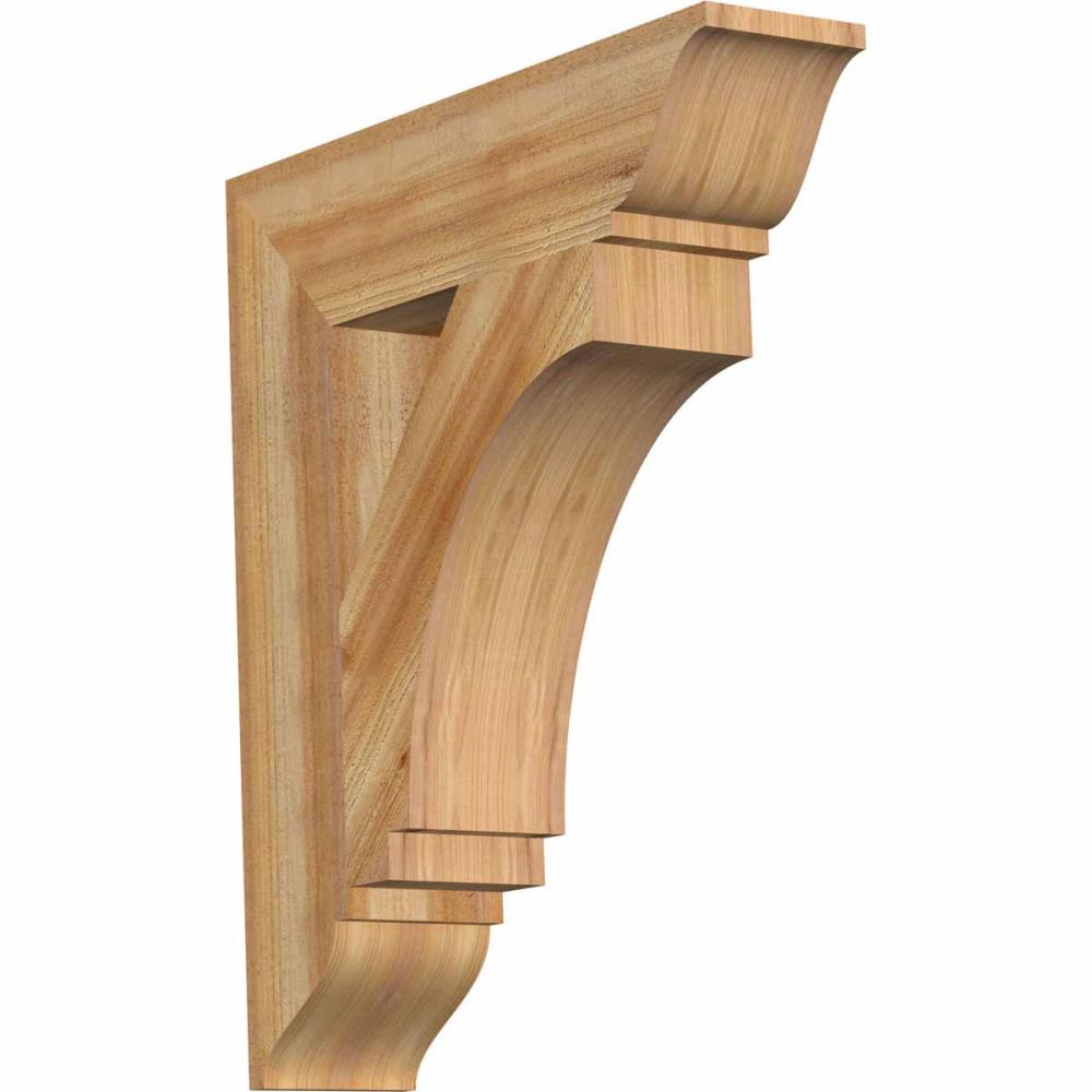 Ekena Millwork BKT06X26X30IMP01RWR Imperial traditional rough sawn 6-in x 26-in x 30-in Western red cedar Brown Wood Standard bracket