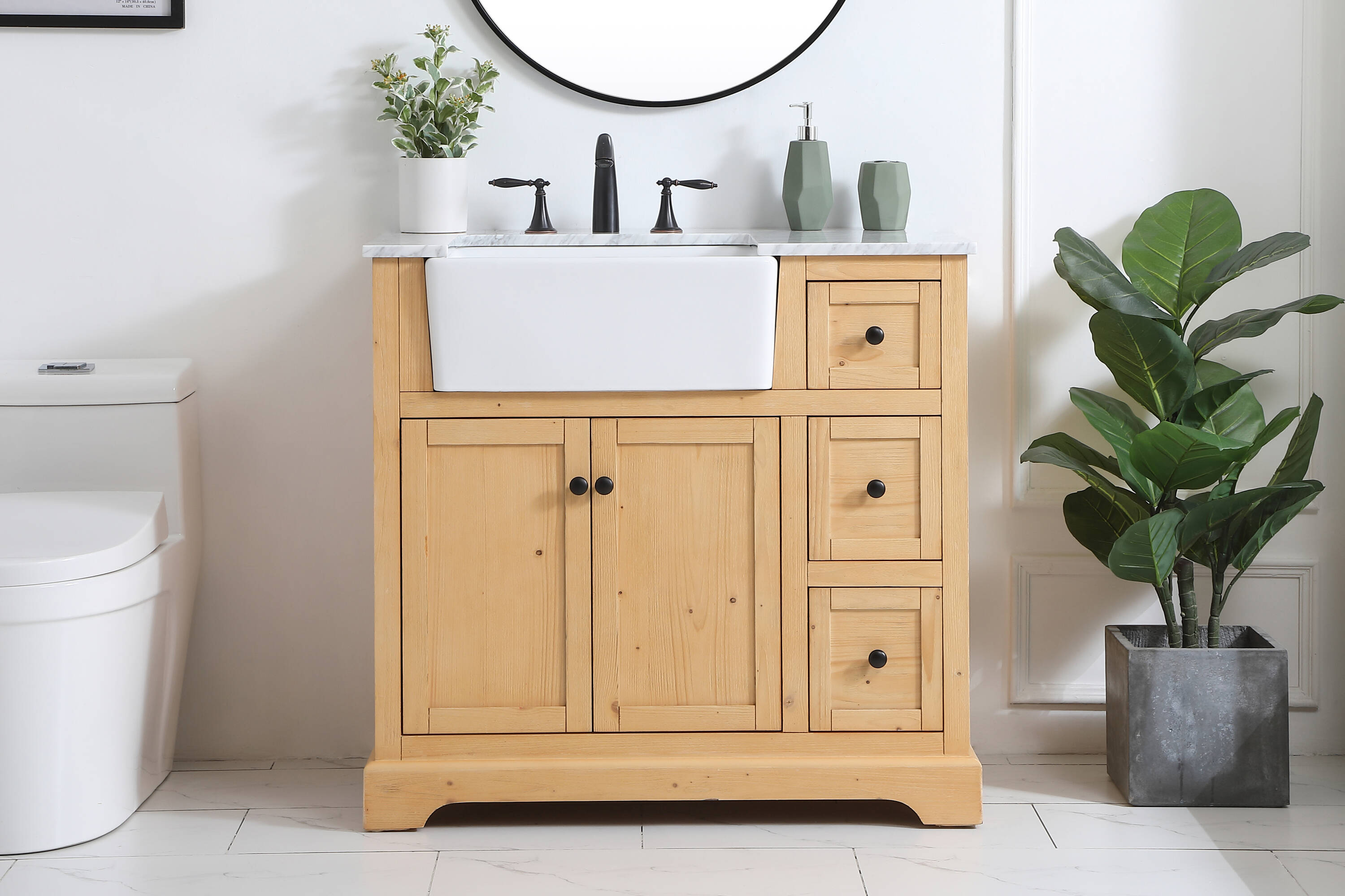 Elegant Decor HF180708NW Bath-Vanity-Combo - View #2