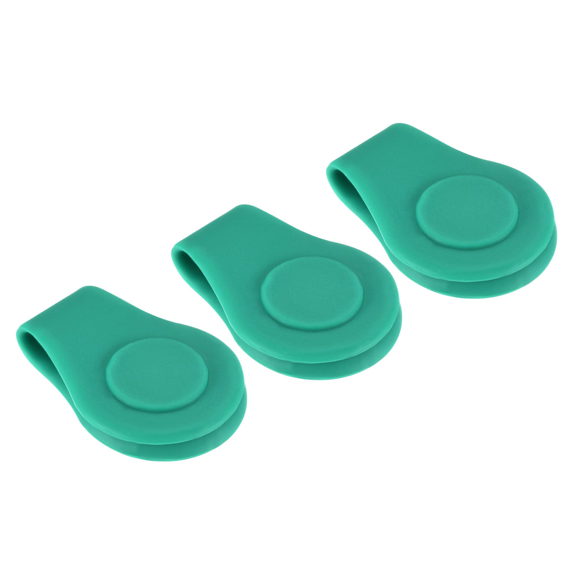 PATIKIL Golf Hat Clip 3pcs Silicone Cap Clamp with Magnetic Removable Ball Marker Holder for Golfer Women Men Green
