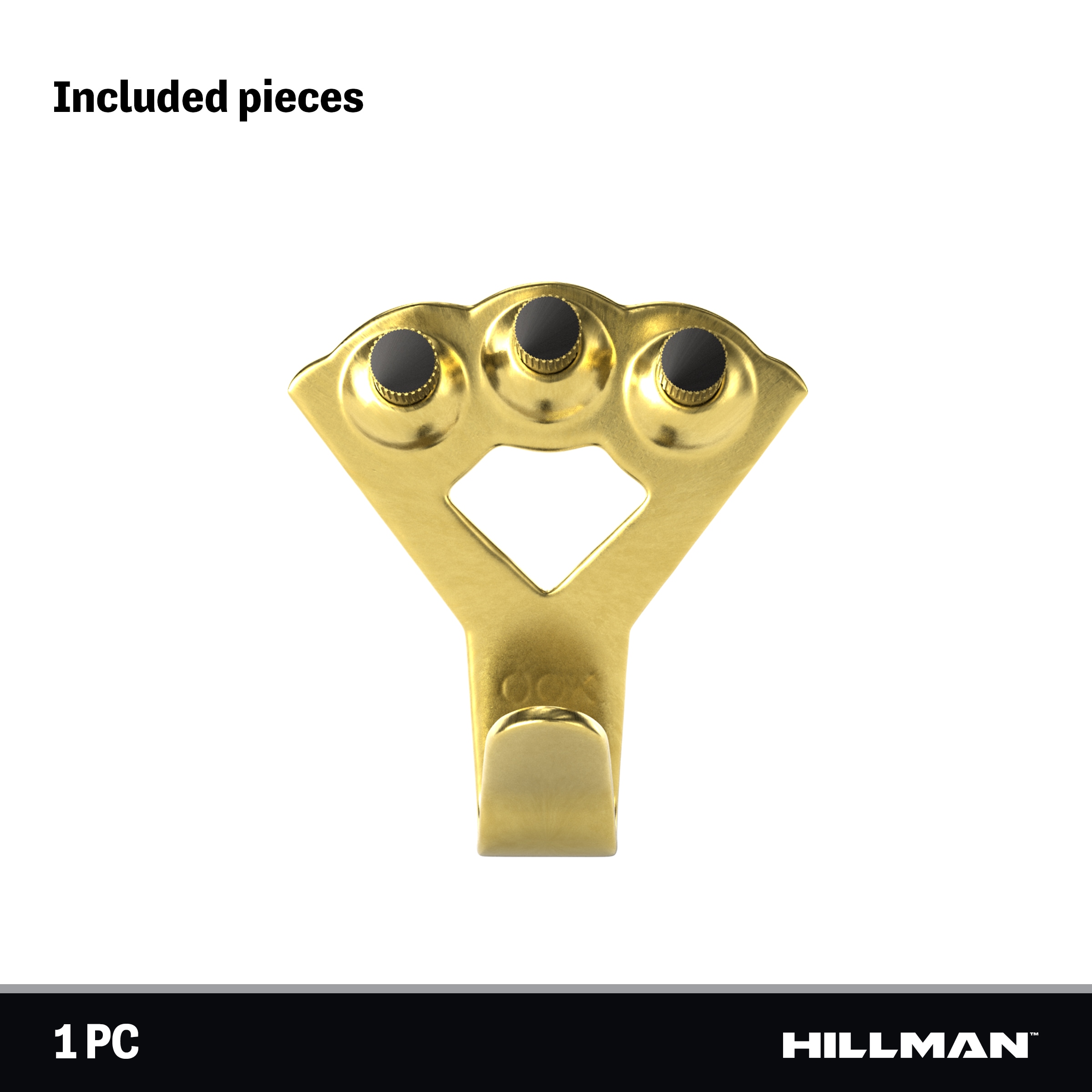 Hillman Large Flat Ring Hangers, Brass