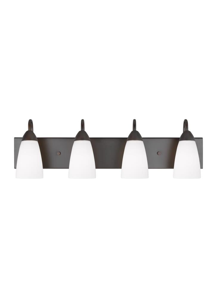 Generation Lighting 4420204EN3-710 Seville 28.375-in 4 -Light Satin Bronze Traditional Vanity light