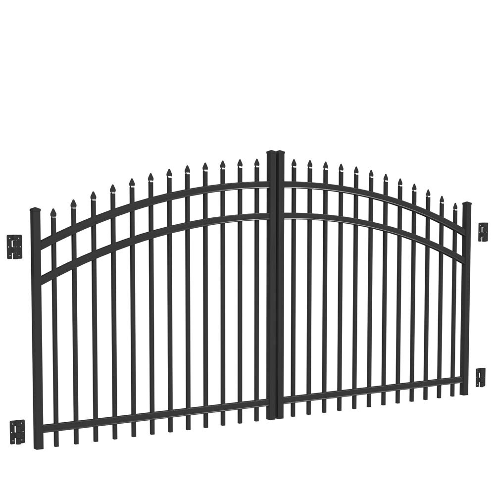 Freedom 73016868 9.75-Feet x 4.02-Feet Black Aluminum Driveway Gate