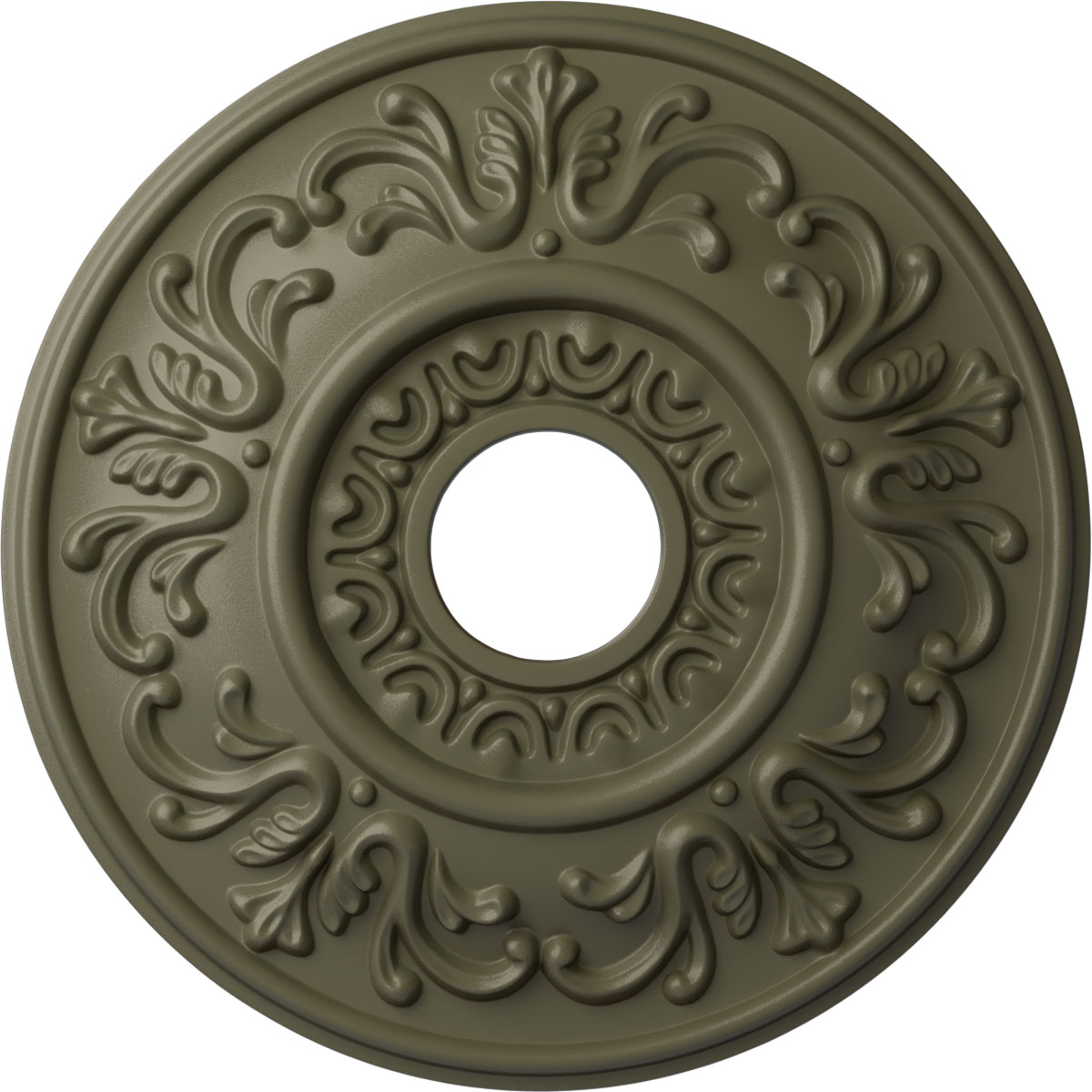 Ekena Millwork CM18VLSSF Valletta 18-in W x 18-in L Painted Spartan Stone Polyurethane Whole Ceiling Medallion