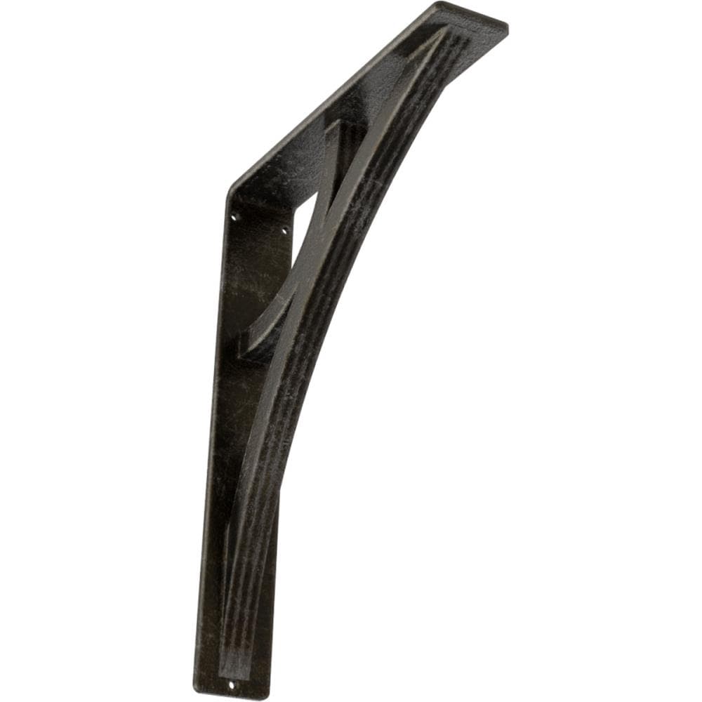 Ekena Millwork BKTM02X10X12TGLAWS Galveston 10-in x 2-in x 12-in Gray Wrought iron Mounting bracket