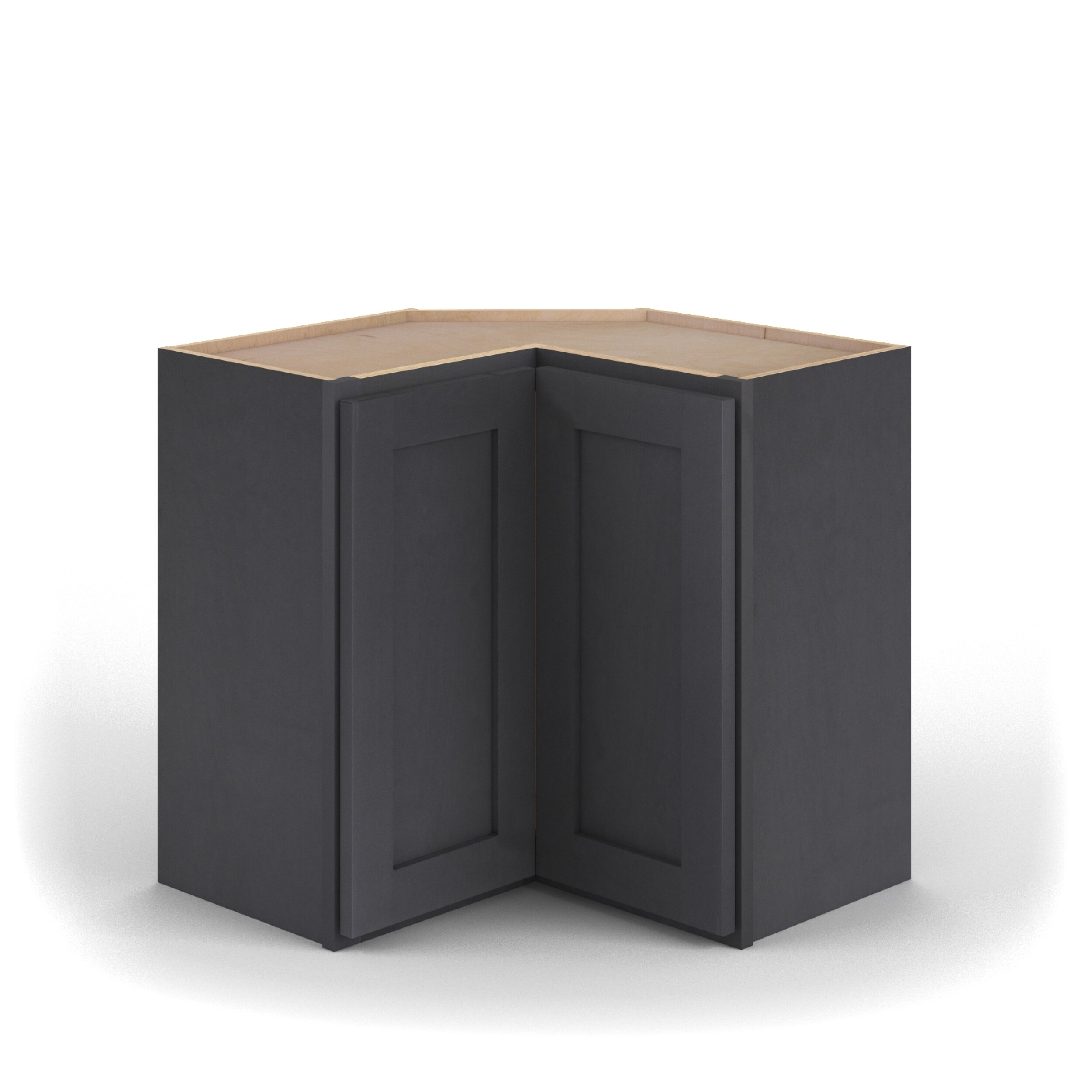 Valleywood Cabinetry Proper Gray 24-in W x 42-in H x 24-in D Proper Gray Birch L-shaped Corner Wall Ready To Assemble Plywood Cabinet (Flat Panel Shaker Style)