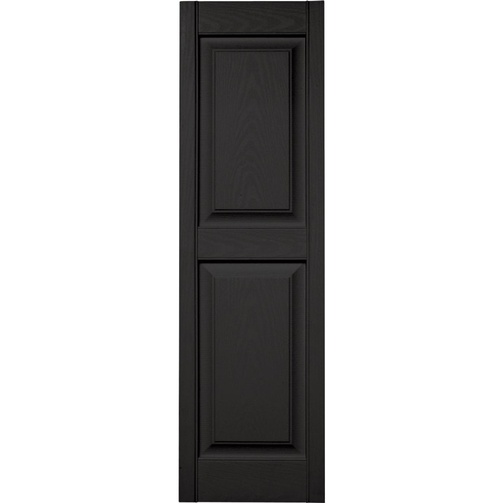 Vantage V4711451002 14.875-in W x 50.875-in H Black Raised panel Exterior Shutters ( 1 -Pack )