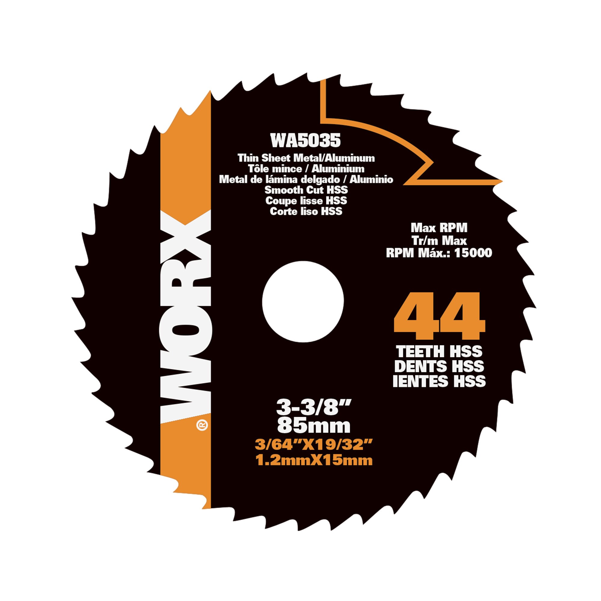 WORX 3 3 8 in Set Tooth Fine Finish Diamond Assorted Saw Blade Set