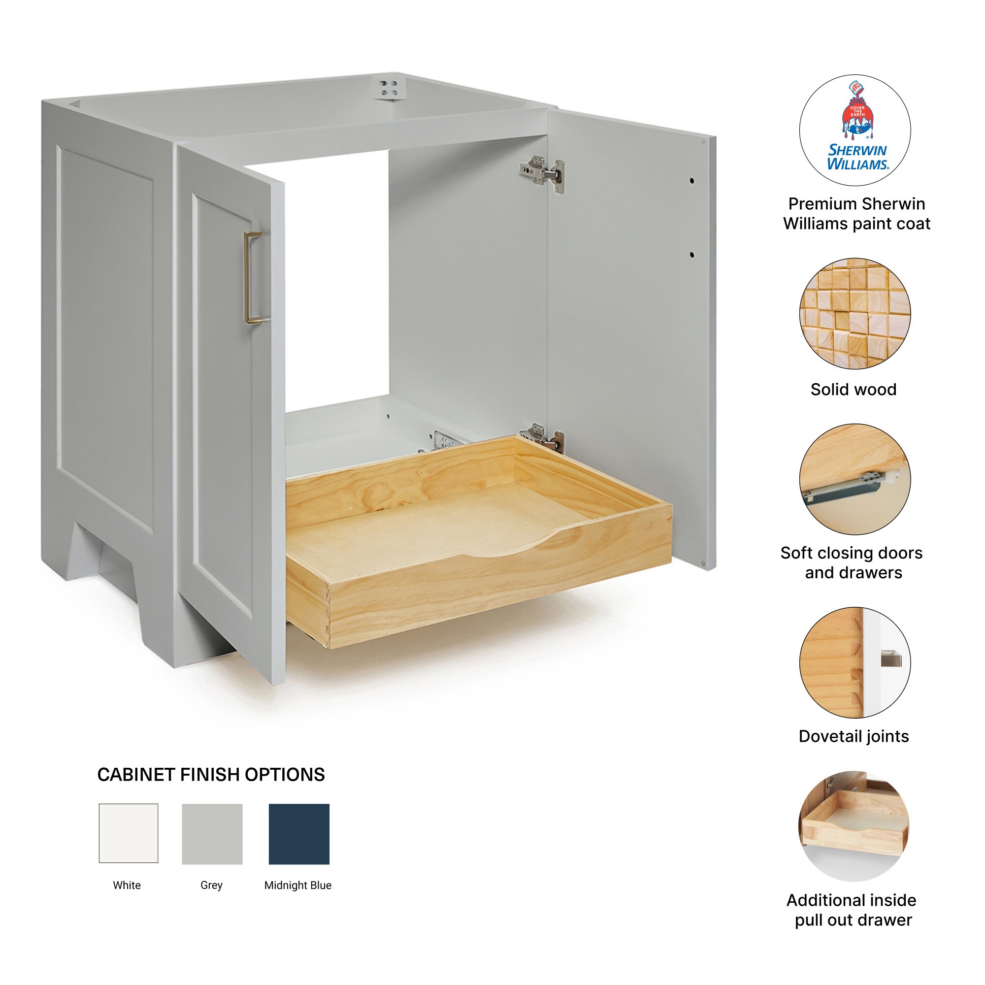 ARIEL Q030S-BC-GRY vanities - View #4