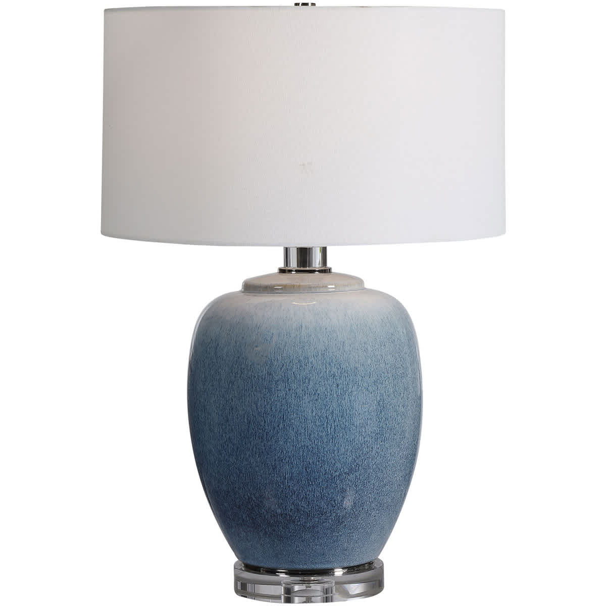 Uttermost 2123461 28435-1 Blue Waters Table Lamp Cobalt and Aqua with Polished Nickel