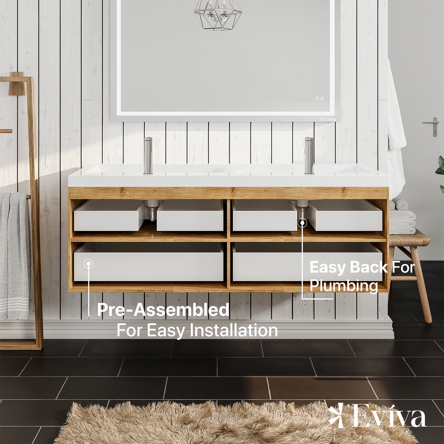 Eviva EVVN144-57NOK Bath-Vanity-Combo - View #6