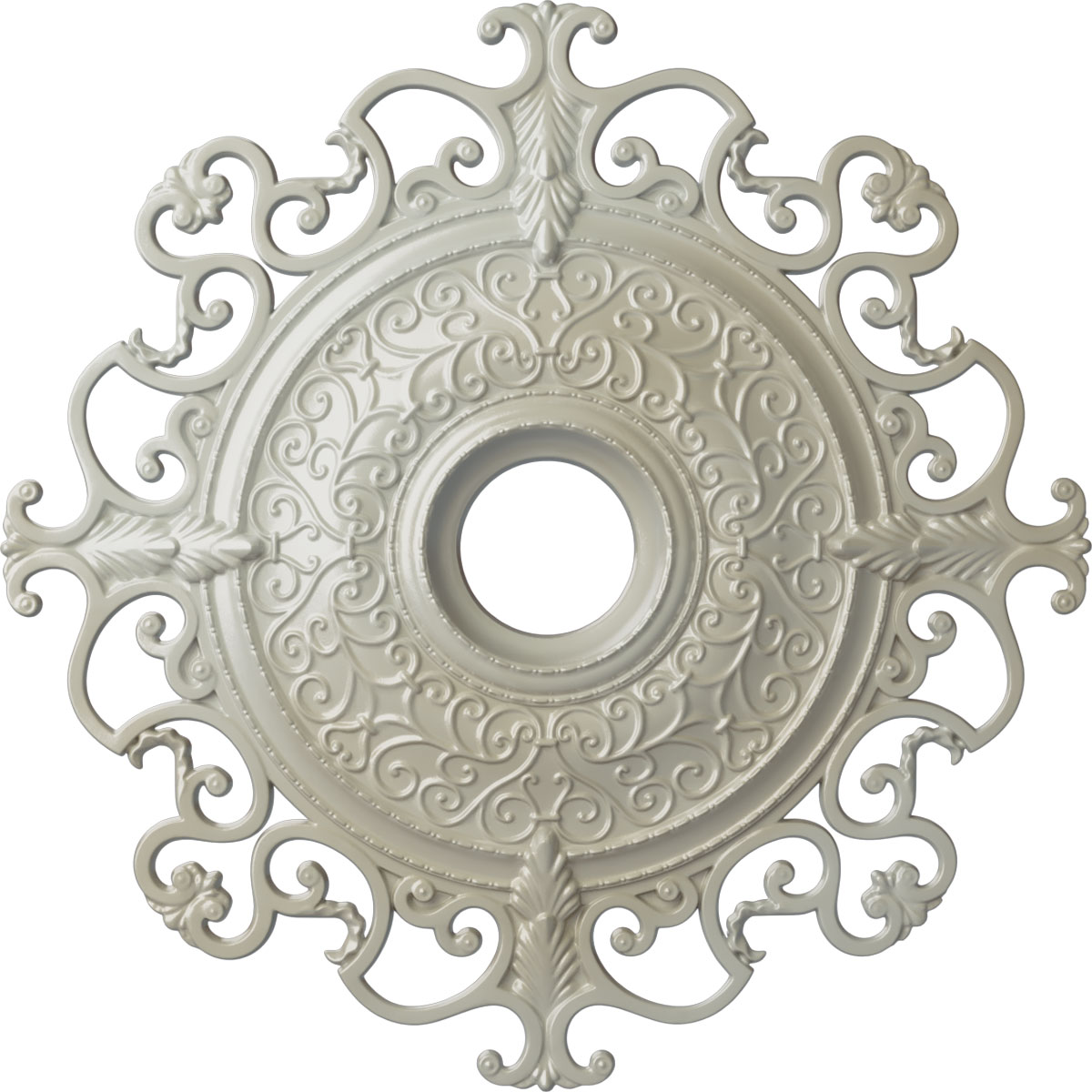 Ekena Millwork CM38OLFBS Orleans 38.375-in W x 38.375-in L Painted Flash Blue Polyurethane Whole Ceiling Medallion