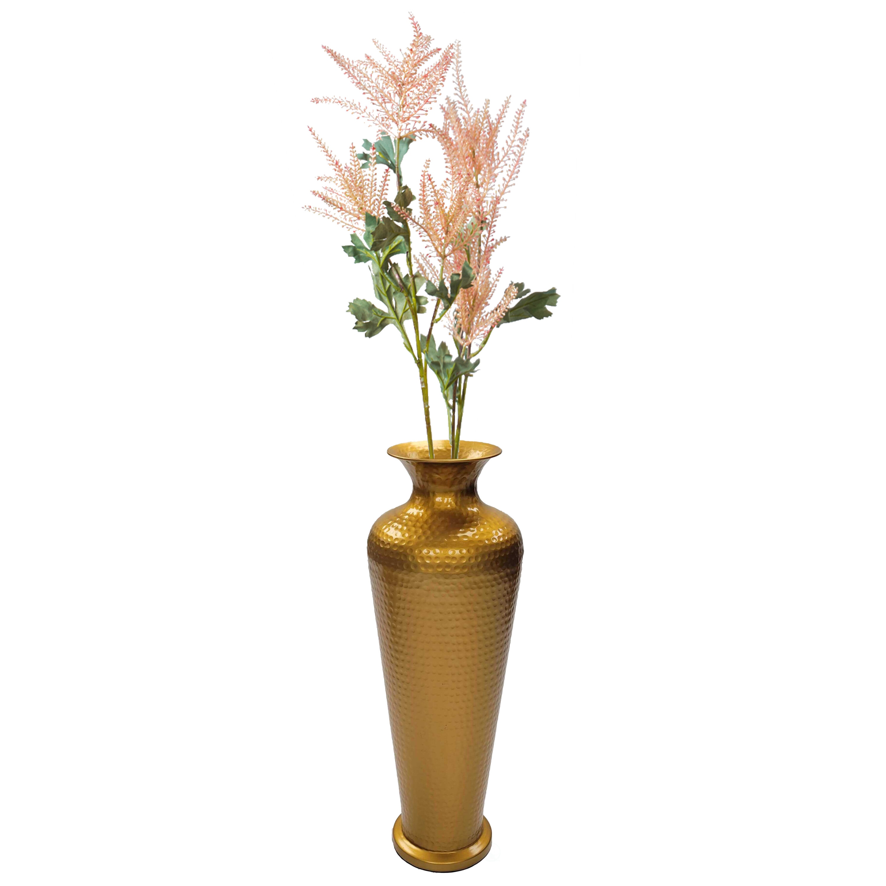 Uniquewise QI004250 Gold Metal Modern Vase