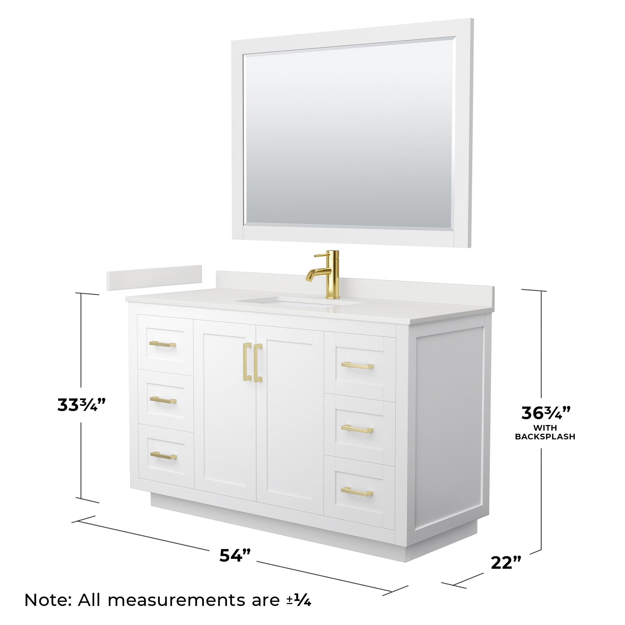 Wyndham Collection WCF292954SWGWQUNSM46 Bath-Vanity-Combo - View #6