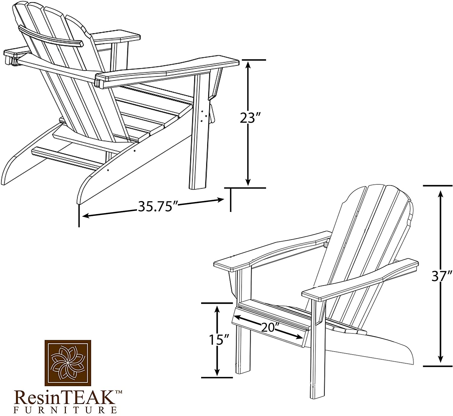 ResinTeak RSTK-ADI-APL Patio-Chairs - View #4