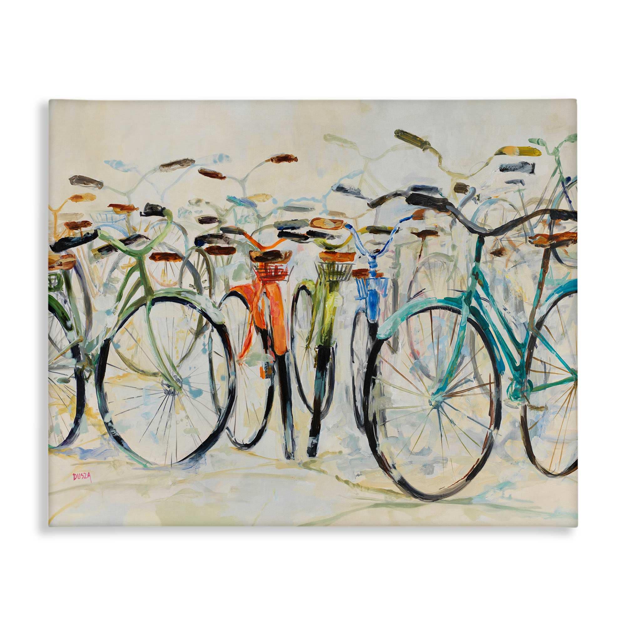 Stupell Industries BS-801-CN-16X20 Abstract Expressive Bicycles Canvas Wall Art By Dusza 20 x 16