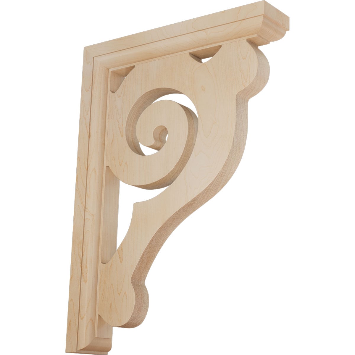 Ekena Millwork BKT01X06X08BUMA Bulwark 1-1/2-in x 6-in x 8-1/2-in Maple Wood Standard Bracket
