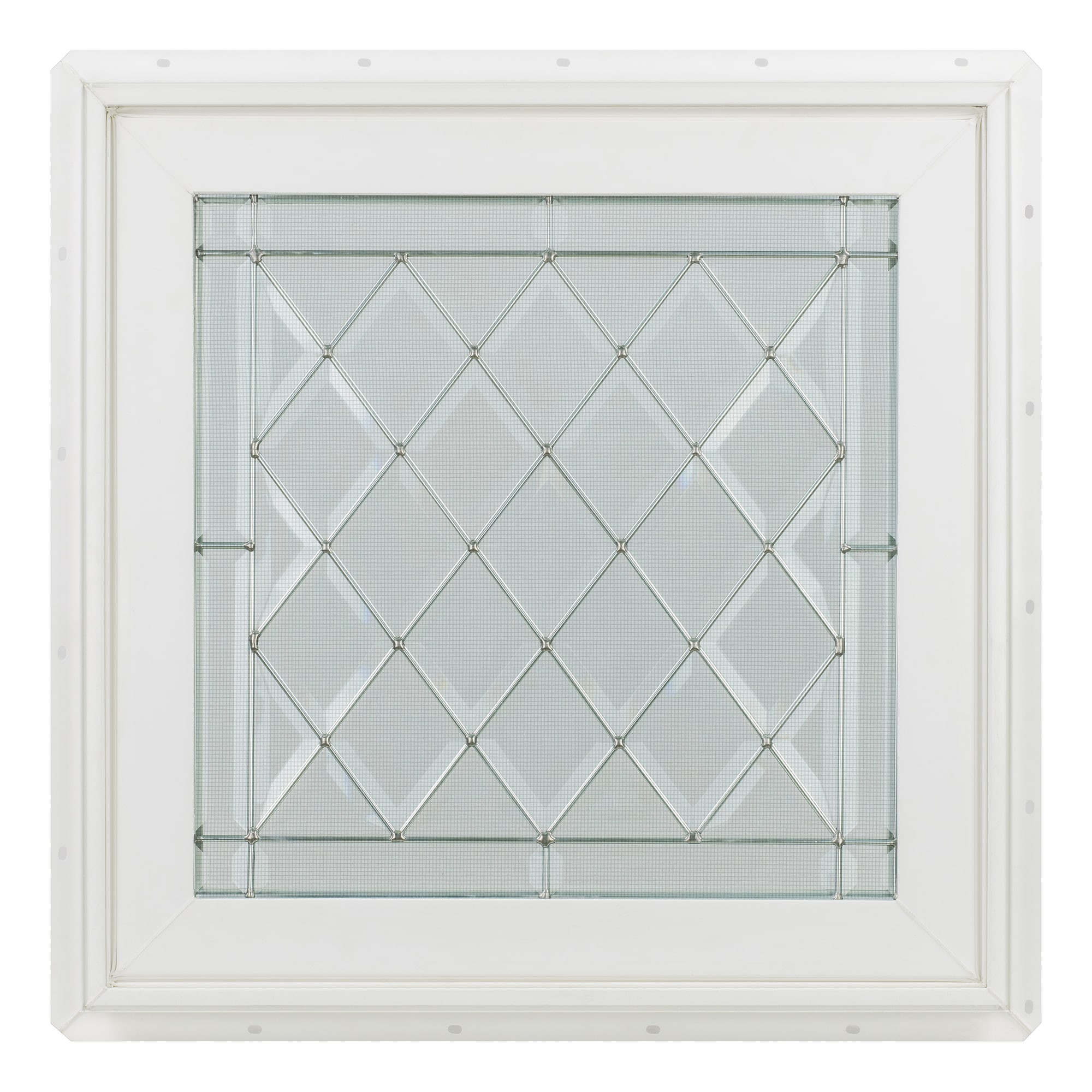 TAFCO 23-1/2-in x 23-1/2-in Vinyl New construction White Triple Pane Glass Awning Window , ( Full Screen Included )