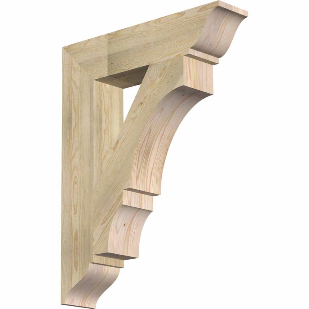 Ekena Millwork BKT06X28X36BOA01RDF Balboa traditional rough sawn 6-in x 28-in x 36-in Douglas fir Brown Wood Standard bracket