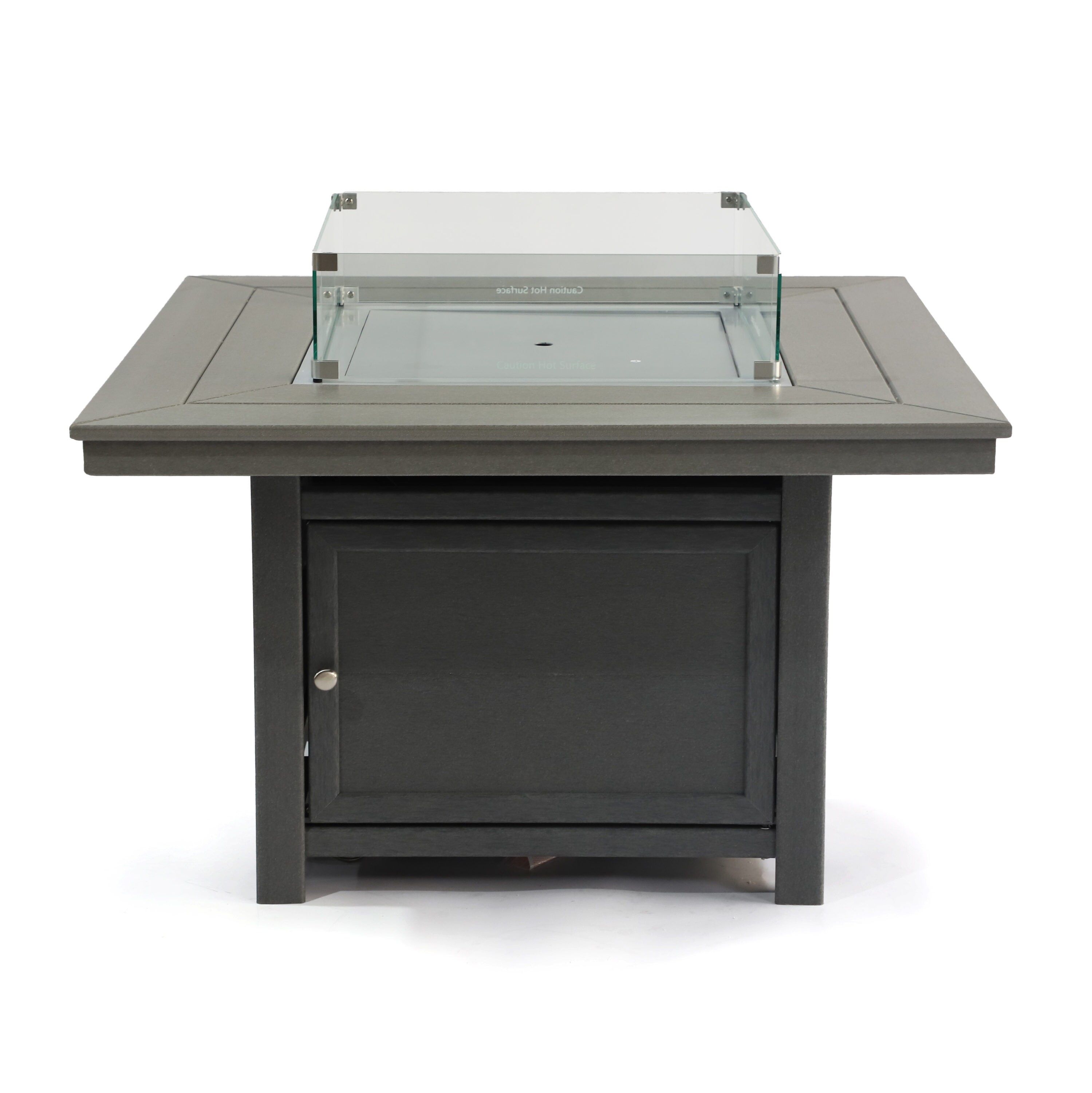 LuXeo LUX-42FPSQ-GRY 42-Inches W Gray Stainless steel Square Tabletop Liquid propane Fire table