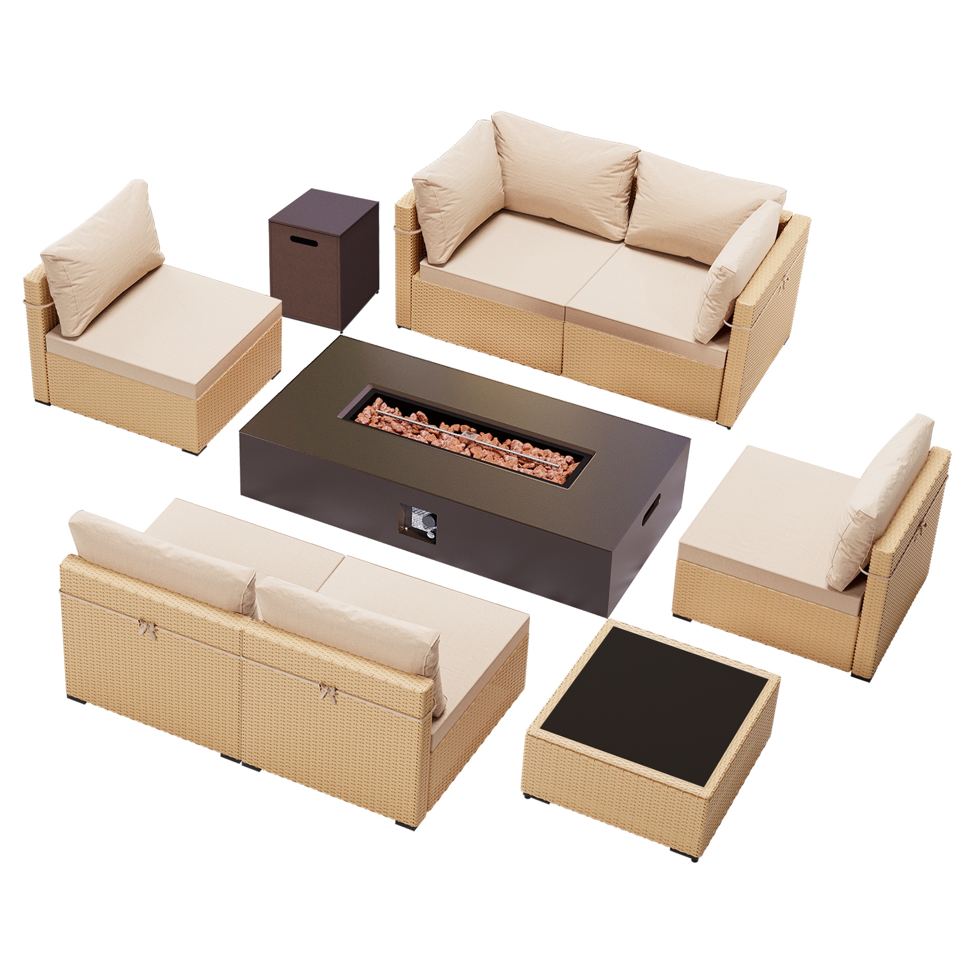 UPHA PL-2CZ-56TPBR-H1 Patio-Conversation-Sets - View #2
