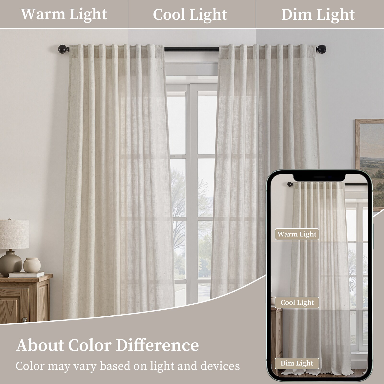 Topfinel 225RB OATMEL 52X96 curtains - View #6