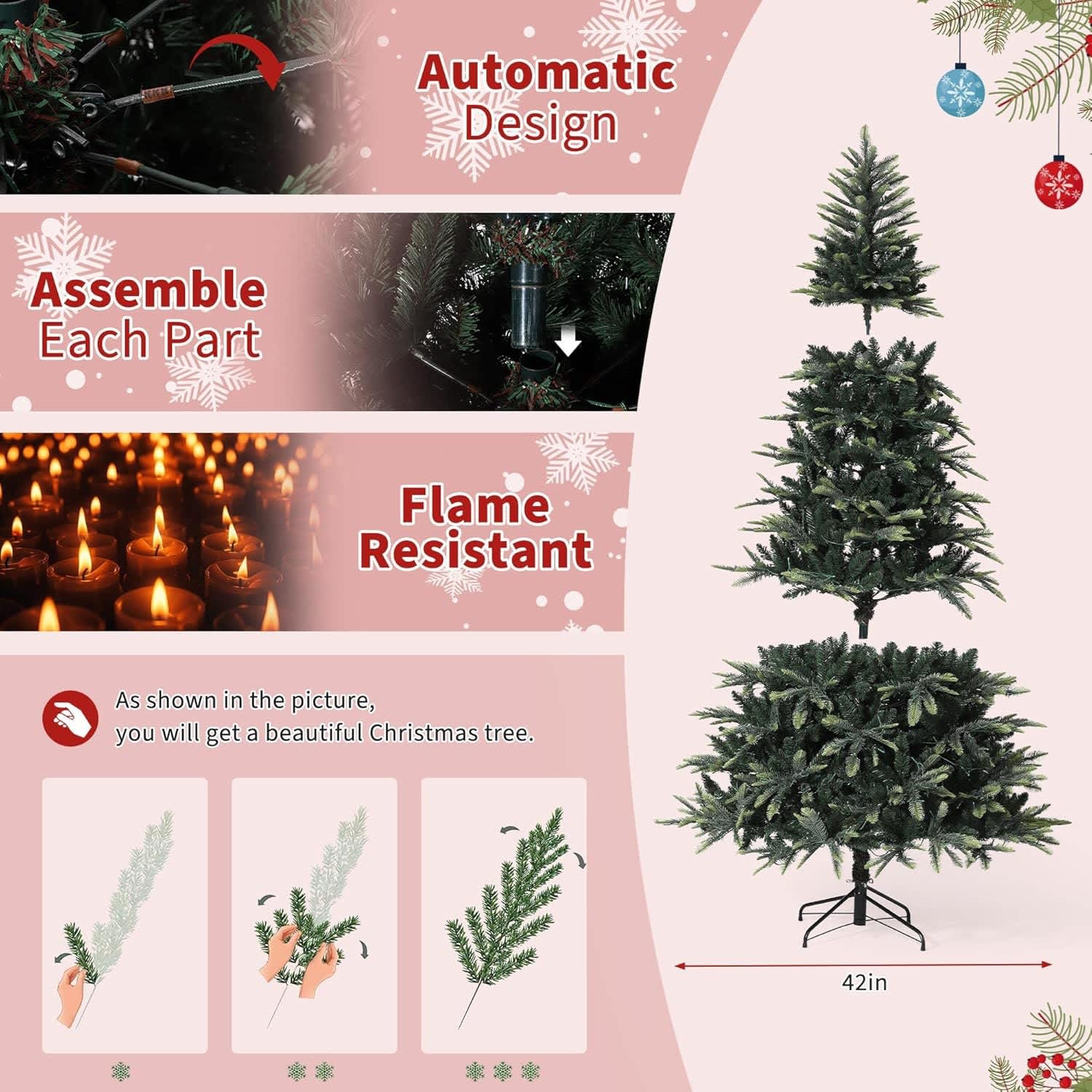 Qeetex LSACT-QH-35HQK65G Artificial-Christmas-Trees - View #3